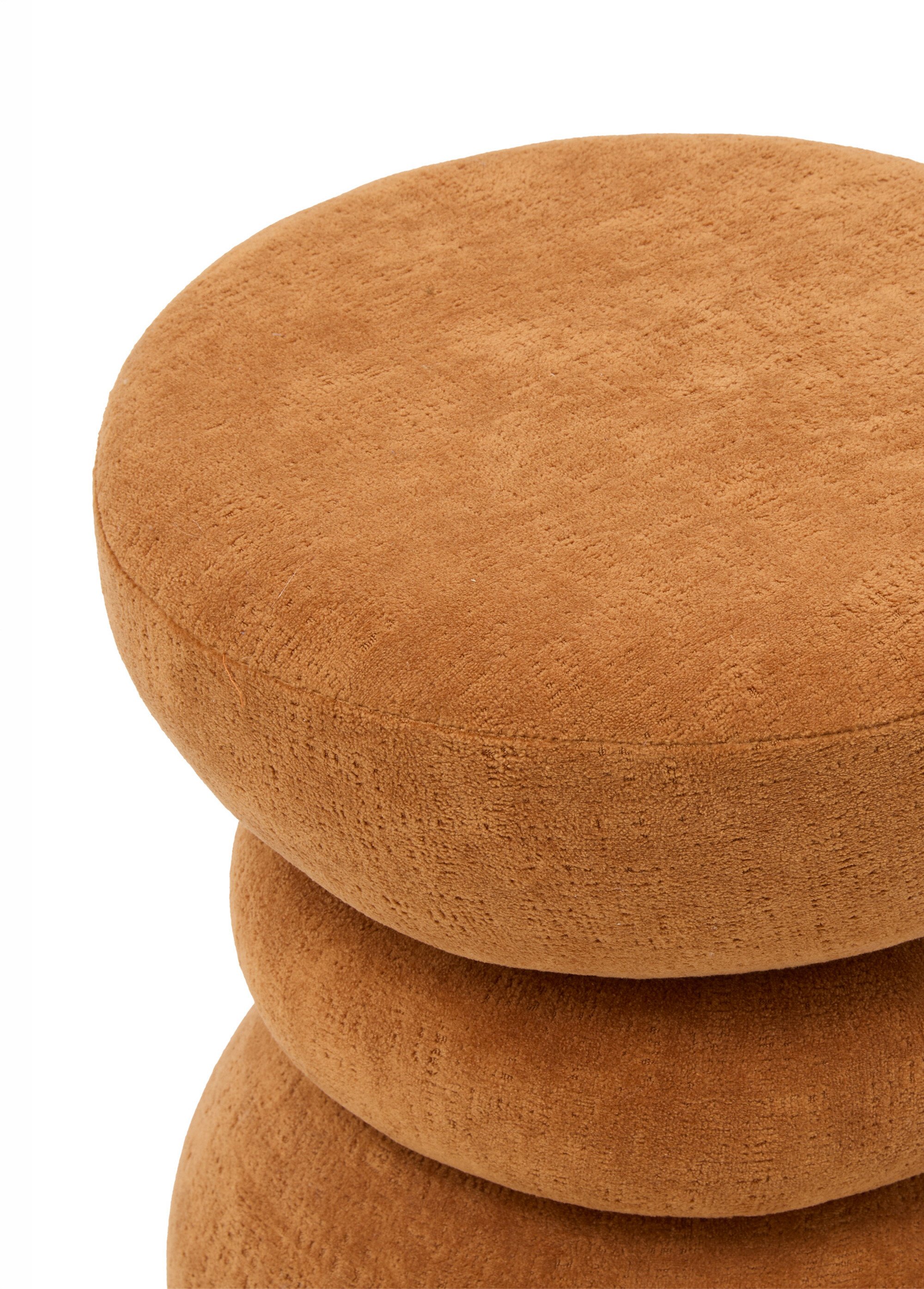 Tabouret pouf forme sablier RITEM ORANGE JJA-214278B DE1