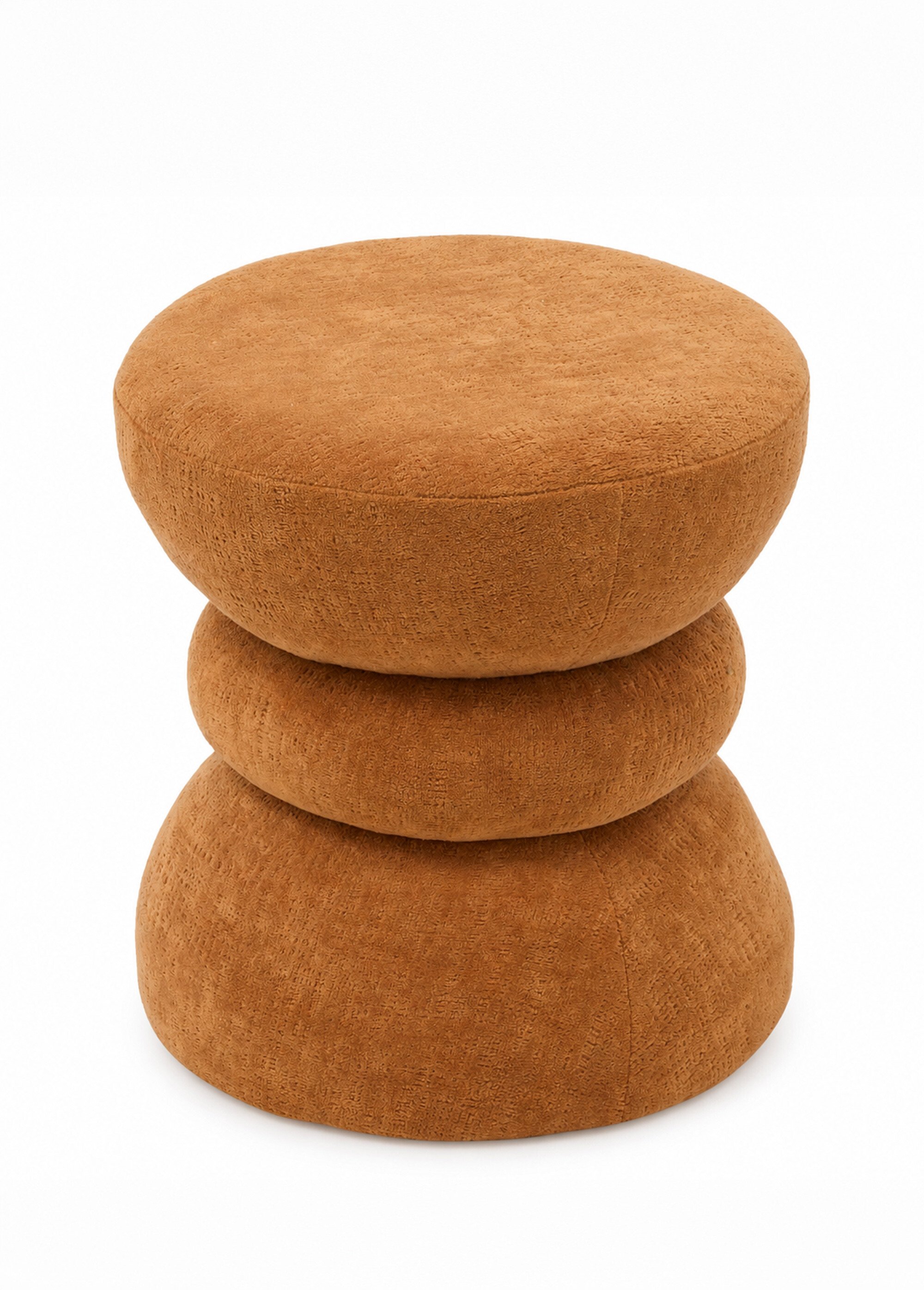 Tabouret pouf forme sablier RITEM ORANGE JJA-214278B FA1