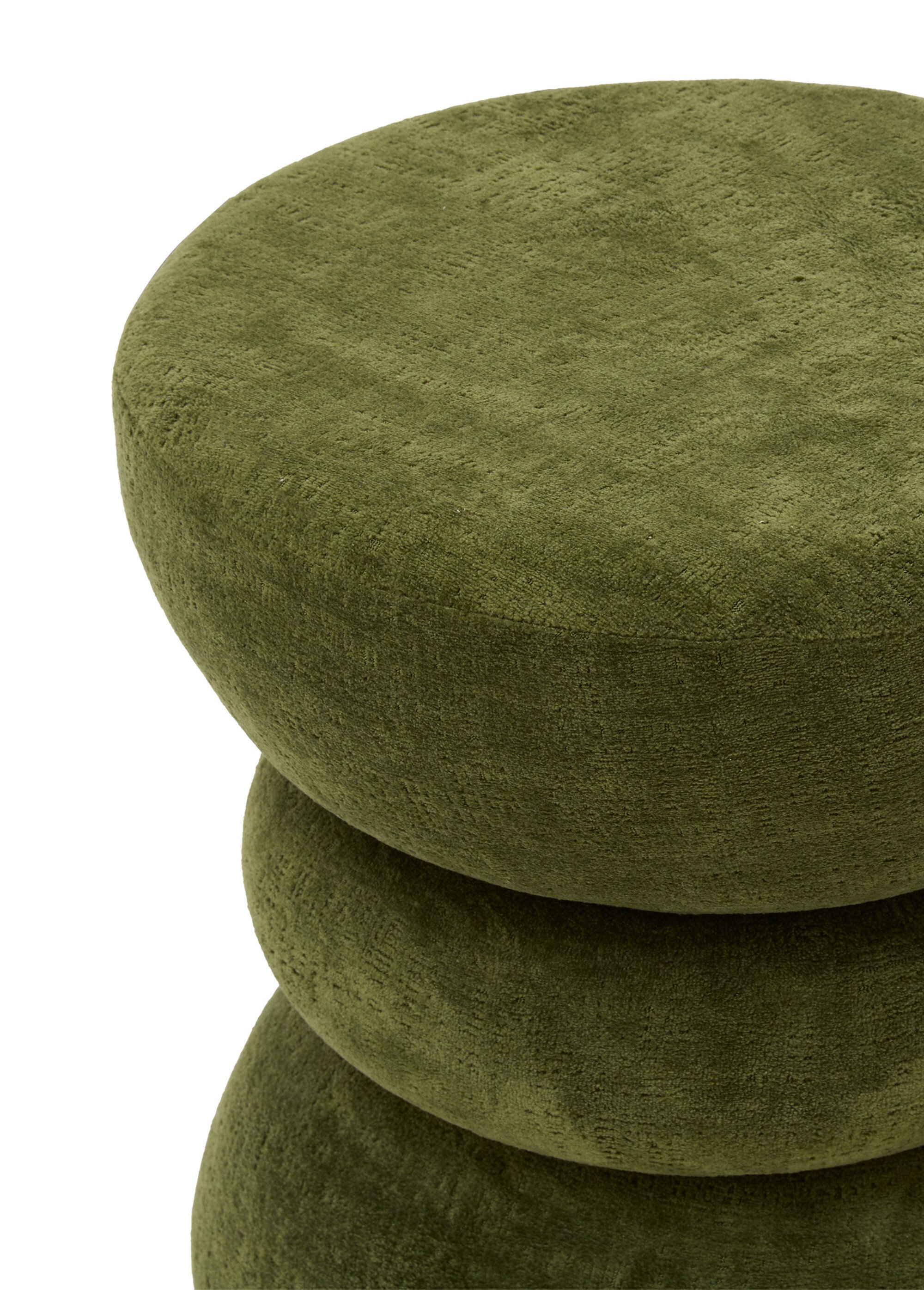 Tabouret pouf forme sablier RITEM VERT JJA-214278B DE1