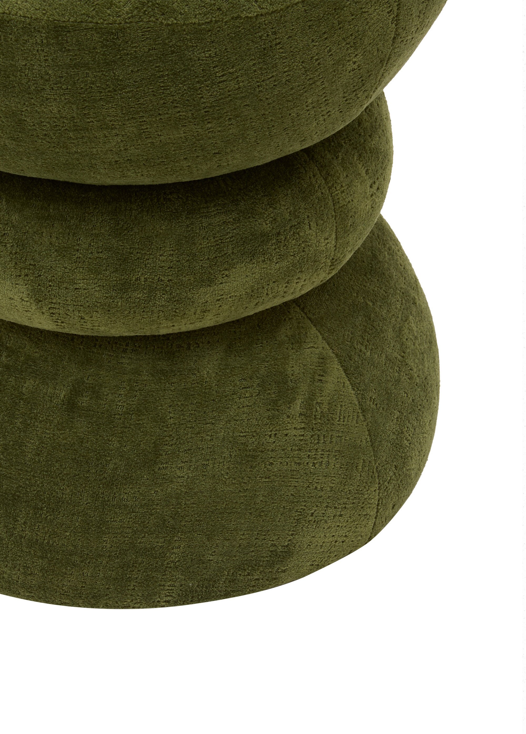 Tabouret pouf forme sablier RITEM VERT JJA-214278B DE2