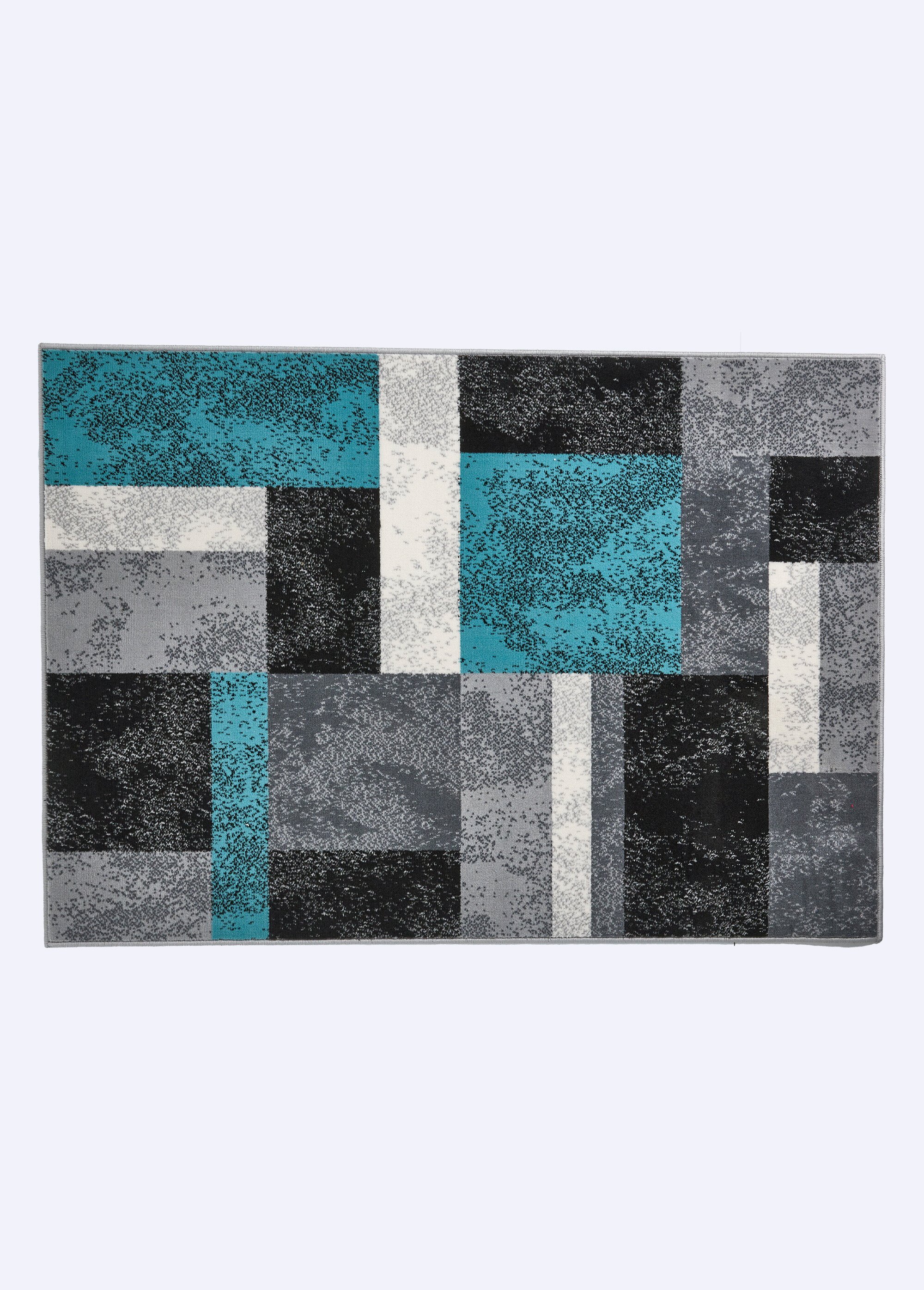 Tapis décoratif poils velours Noir RICHE FA1