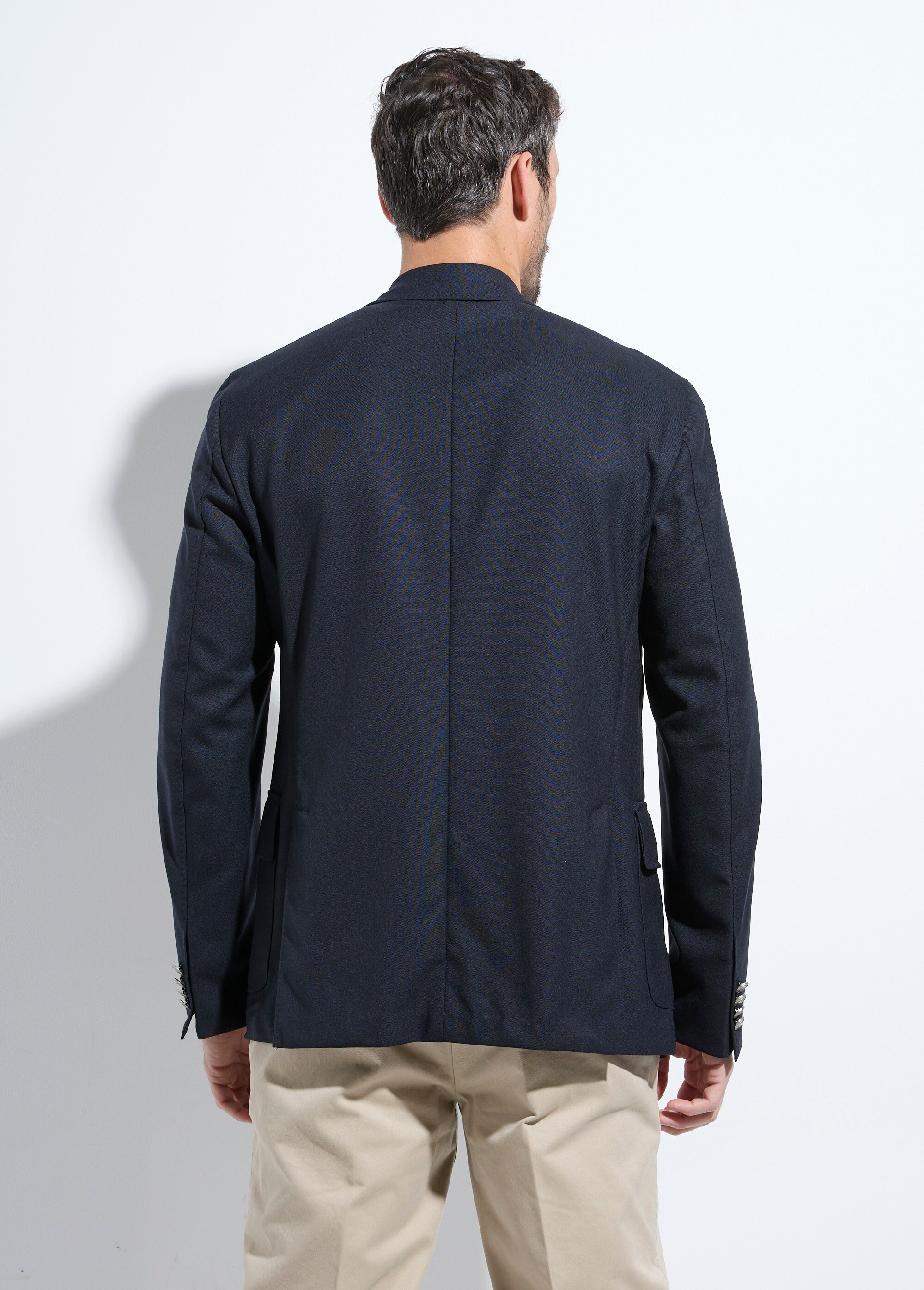 Veste blazer légère laine aspect natté