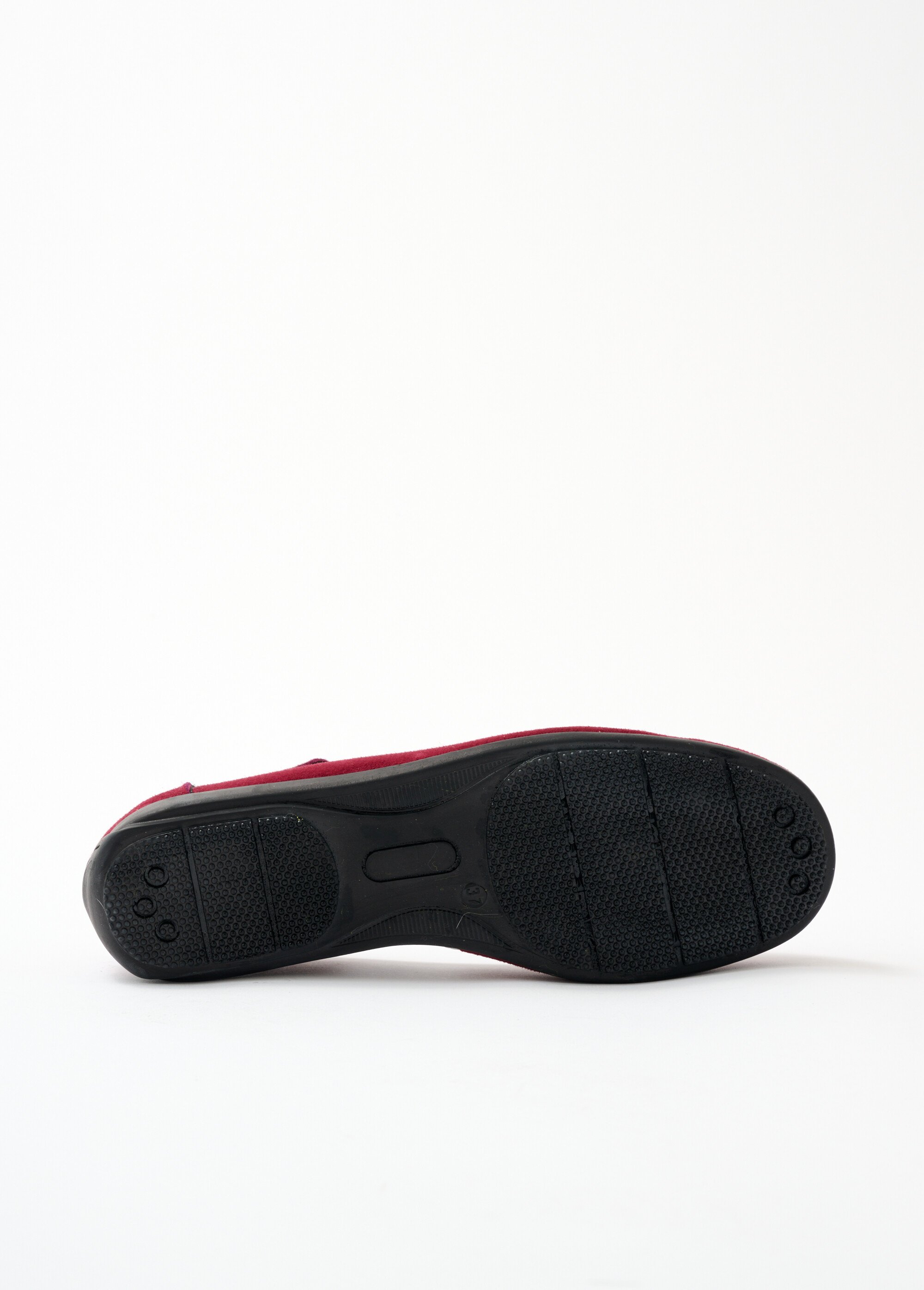 Ballerines largeur confort cuir velours Femme Rouge OUATINE UN1