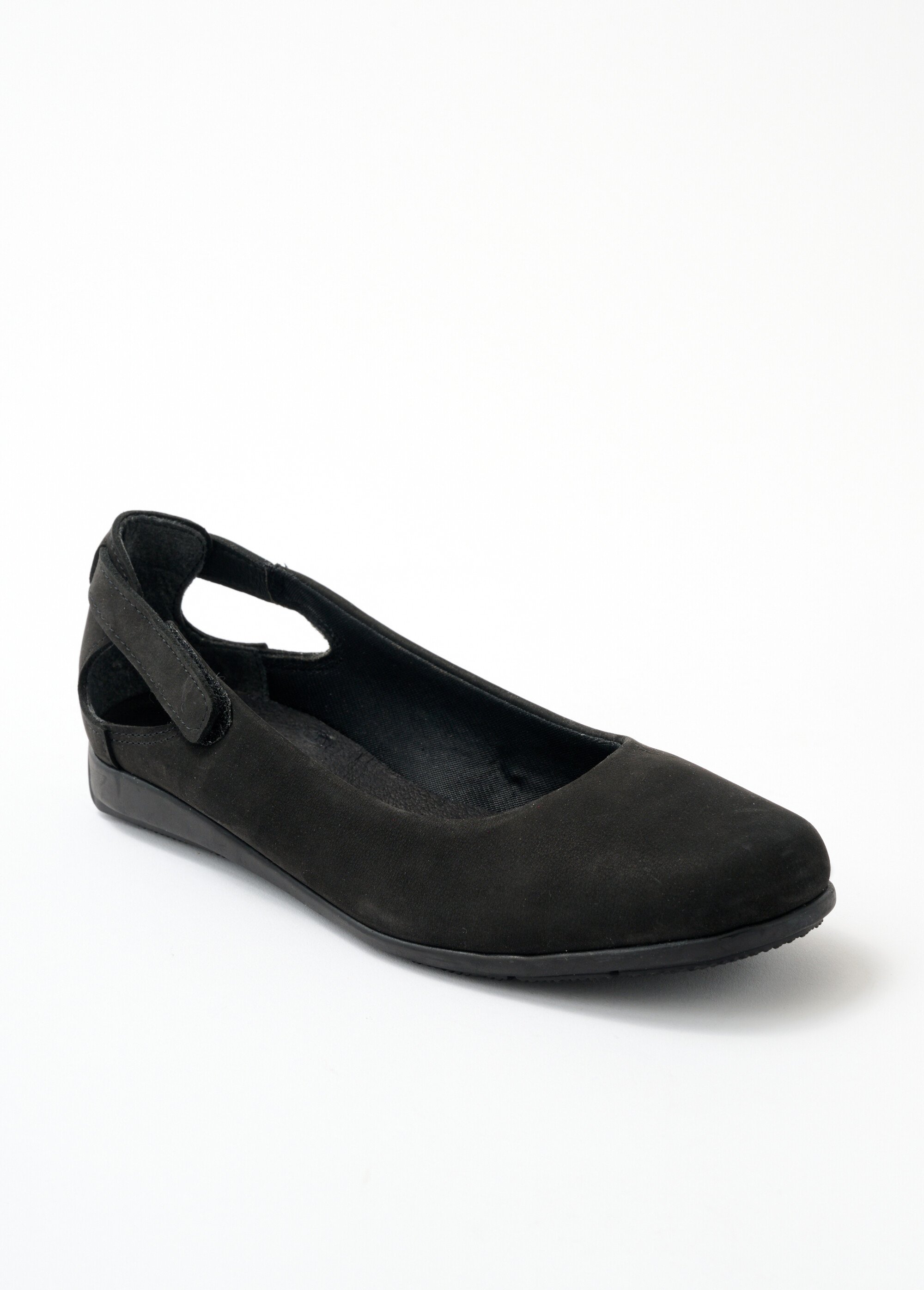 Ballerines largeur confort cuir velours