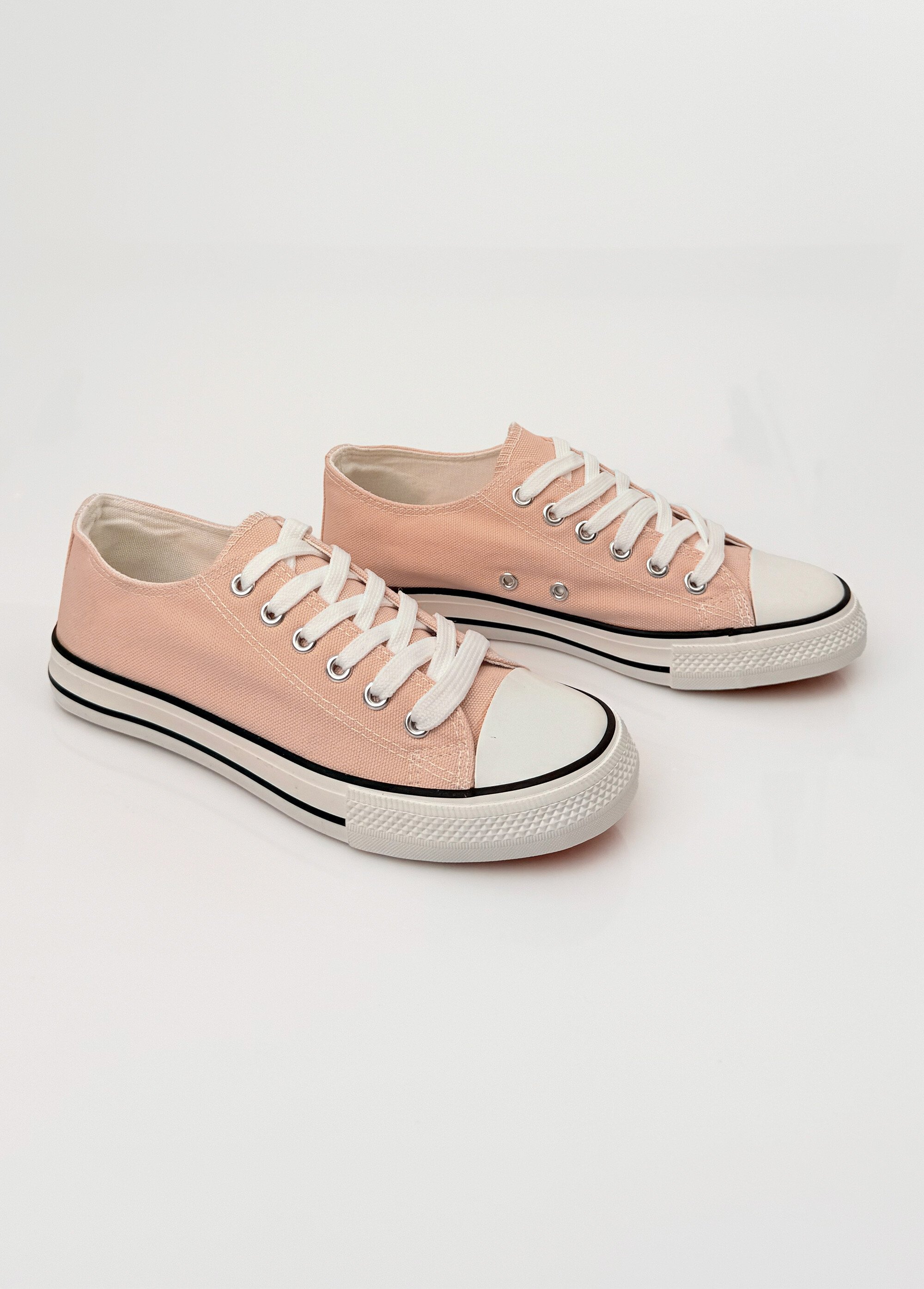 Baskets en toile à lacets inspiration US Femme Rose LBSDKB6870/198 DE1