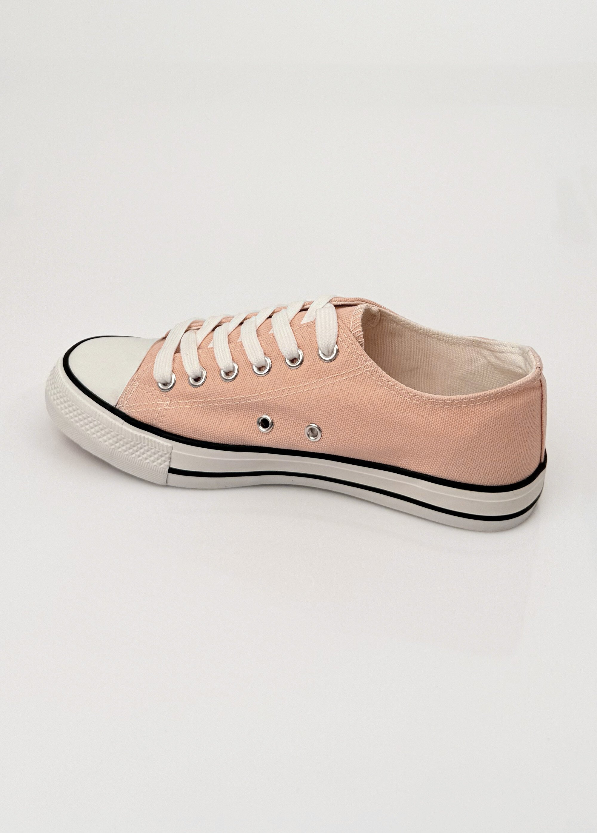 Baskets en toile à lacets inspiration US Femme Rose LBSDKB6870/198 DO1
