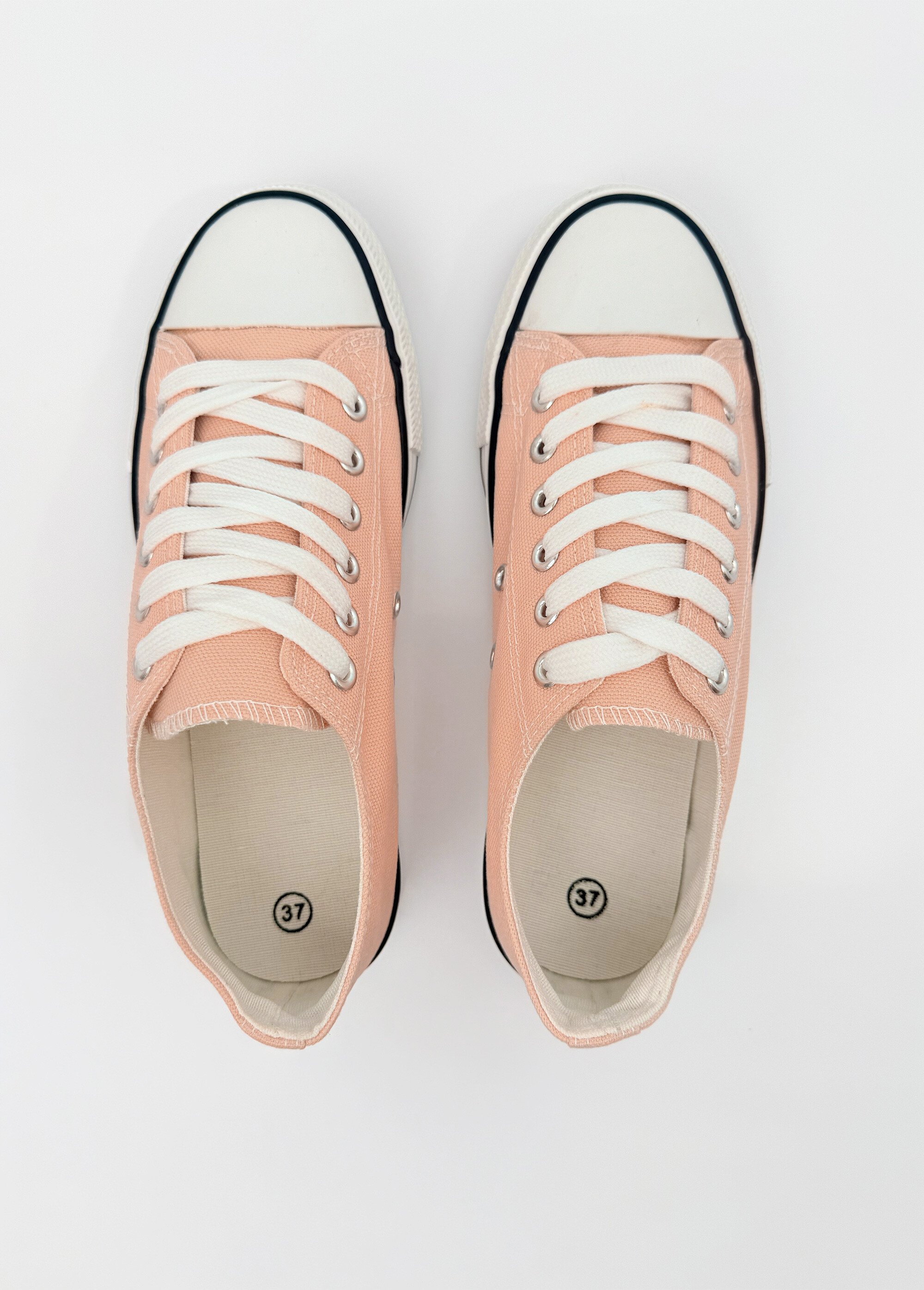 Baskets en toile à lacets inspiration US Femme Rose LBSDKB6870/198 OV1
