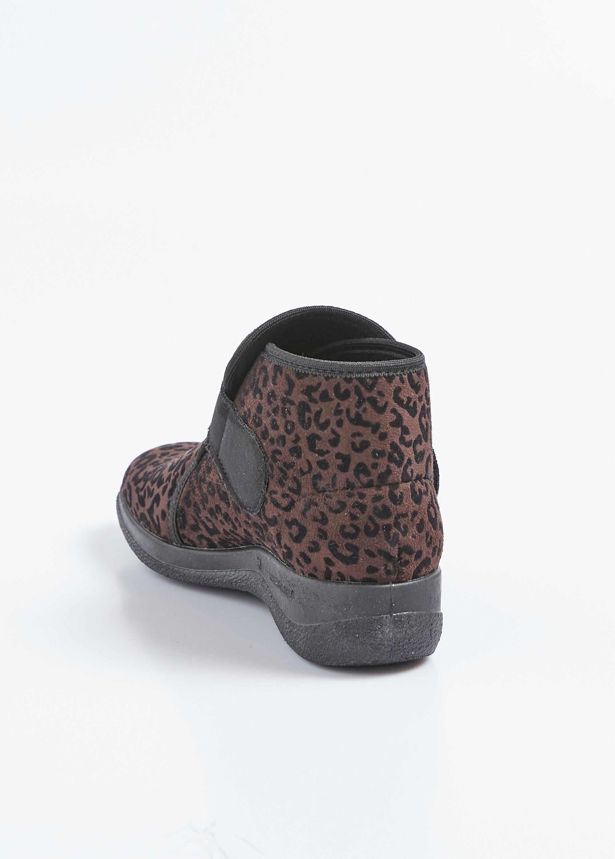 Boots scratchées largeur confort imprimé léopard ou uni Femme Marron ORMINA DO1