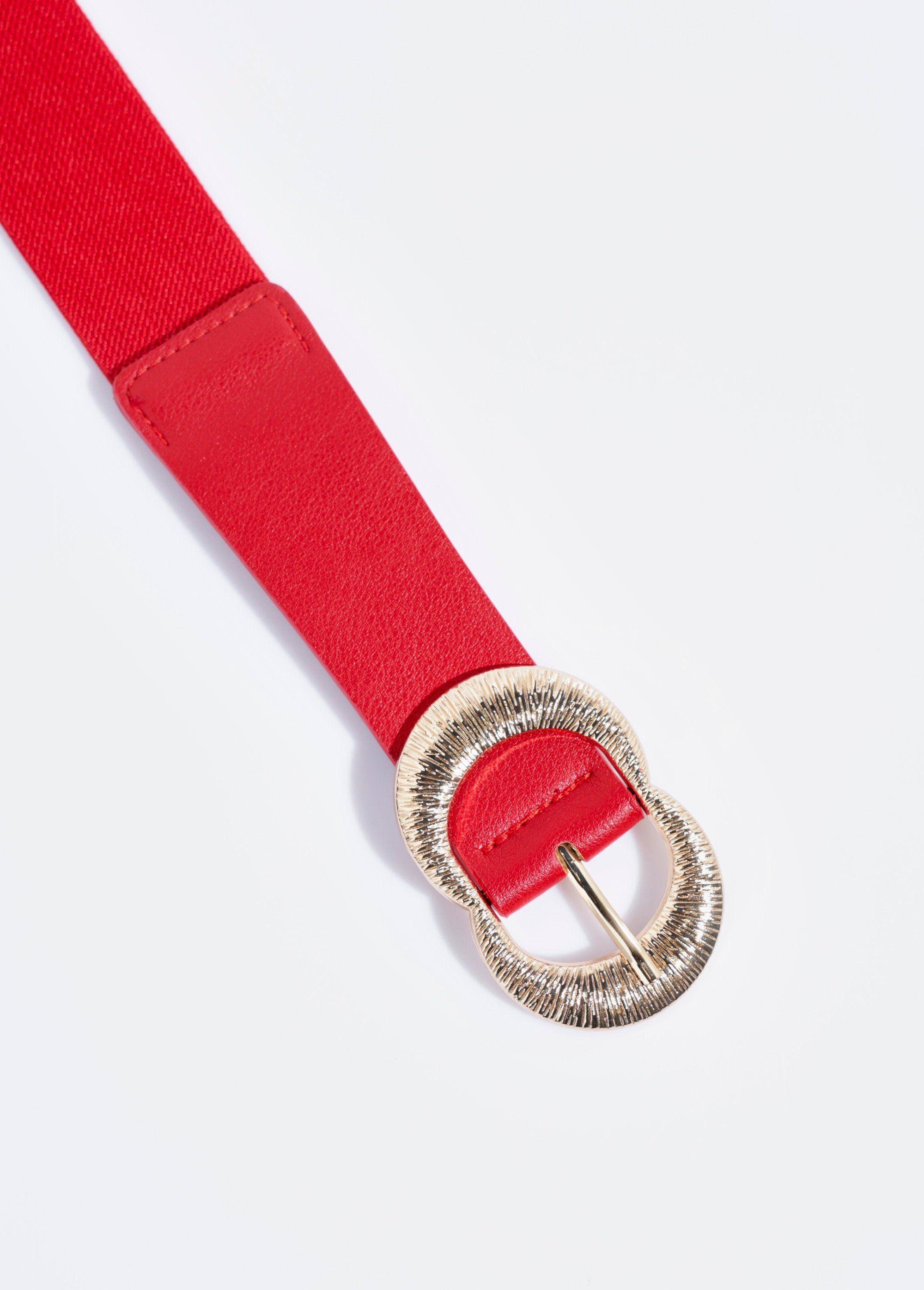 Ceinture extensible avec boucle métal Femme Rouge TD-CEI910257 DE1