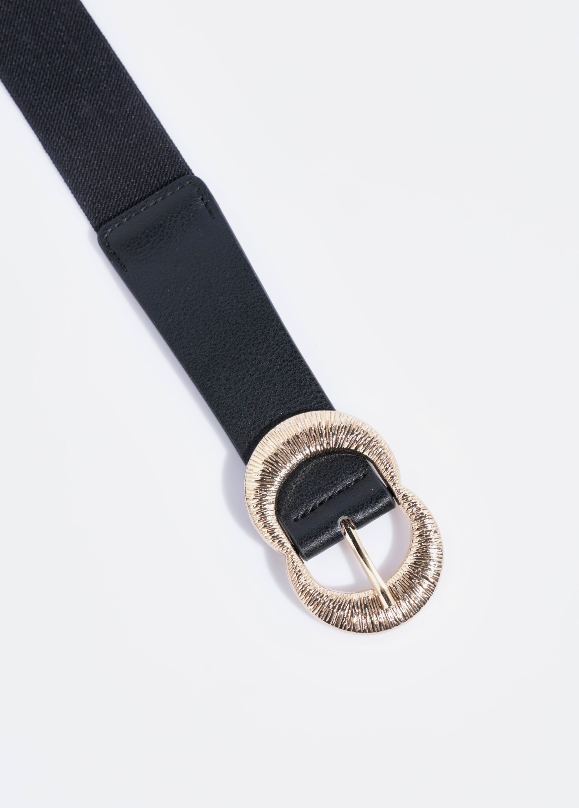 Ceinture extensible avec boucle métal Femme Noir TD-CEI910257 DE1