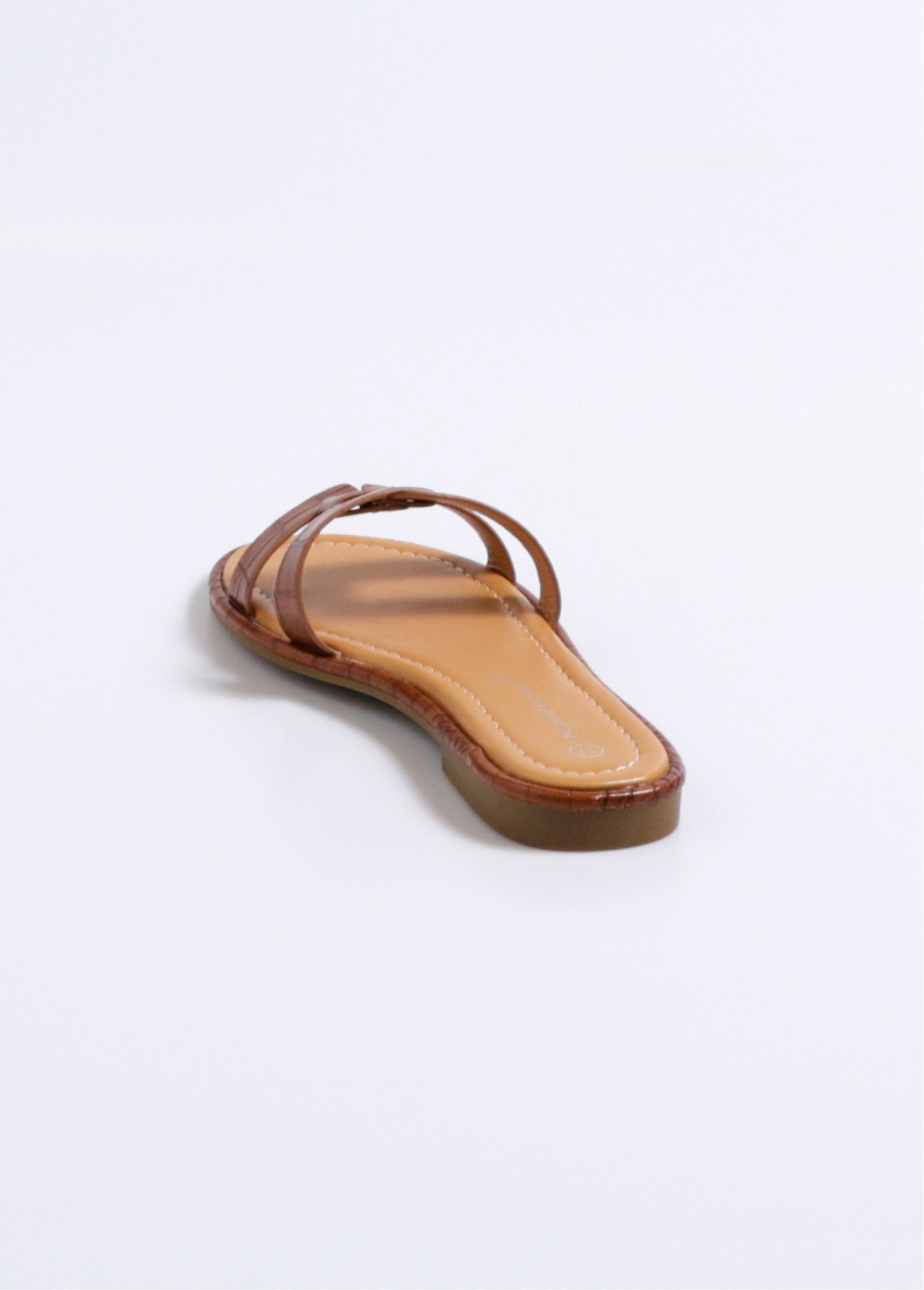 Mules plates chic façon croco