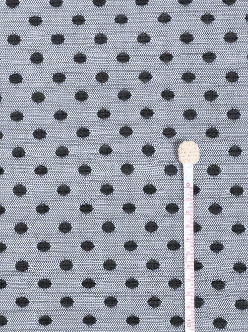 Coupon tissu habillement, dentelle pois NOIR COT92598 DE1