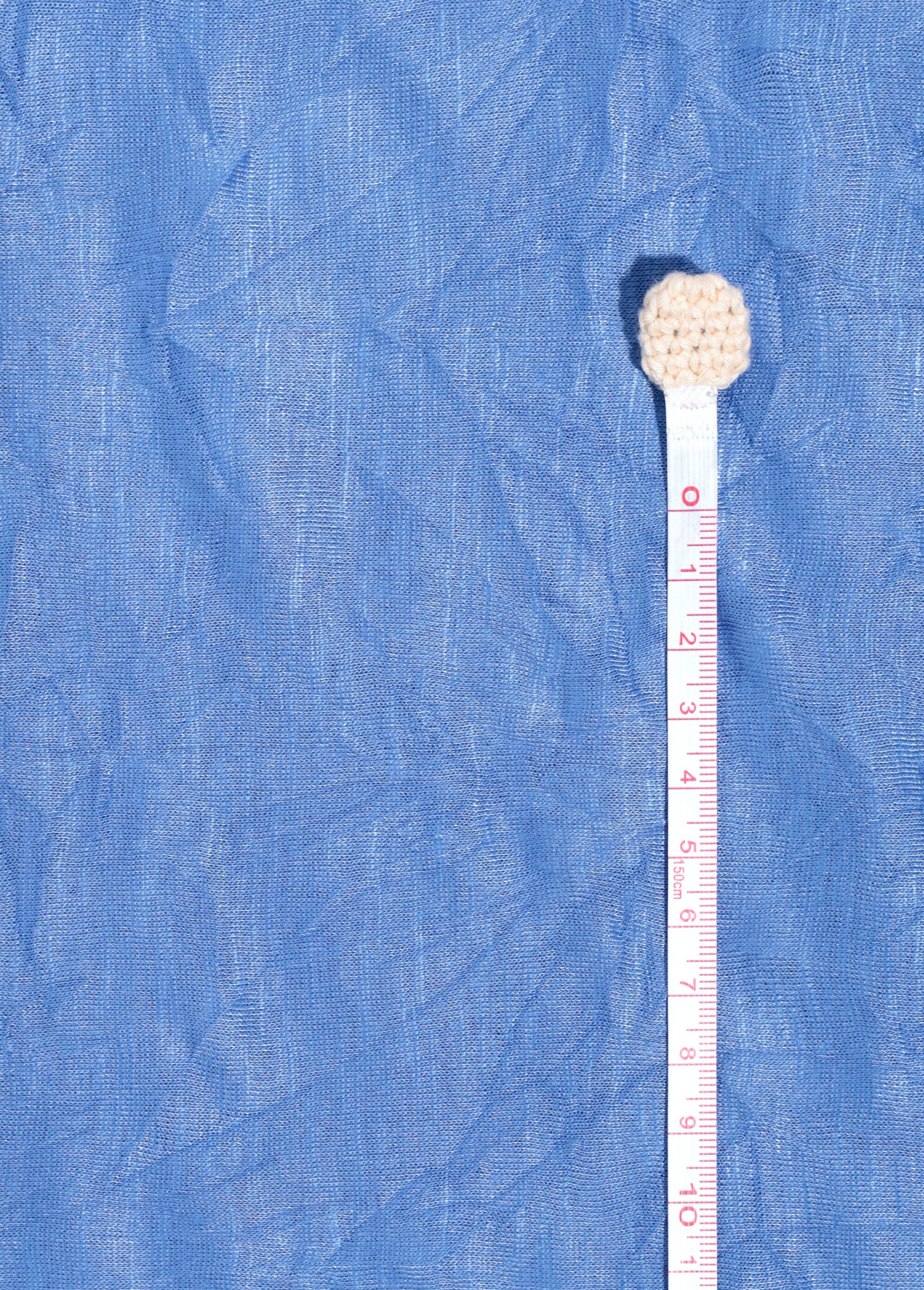 Coupon tissu jersey flammé froissé, 4I BLEU COT149476 DE1