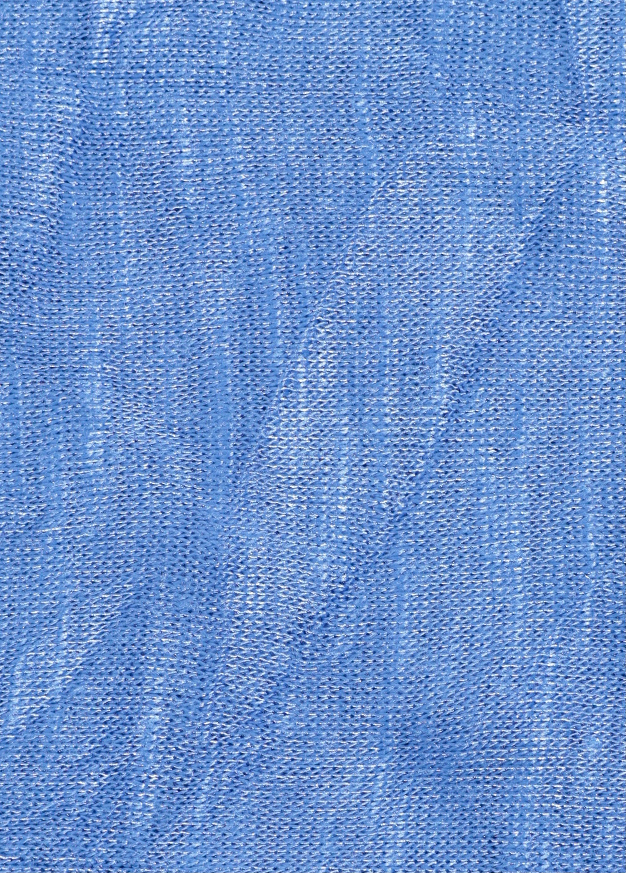 Coupon tissu jersey flammé froissé, 4I BLEU COT149476 DE2