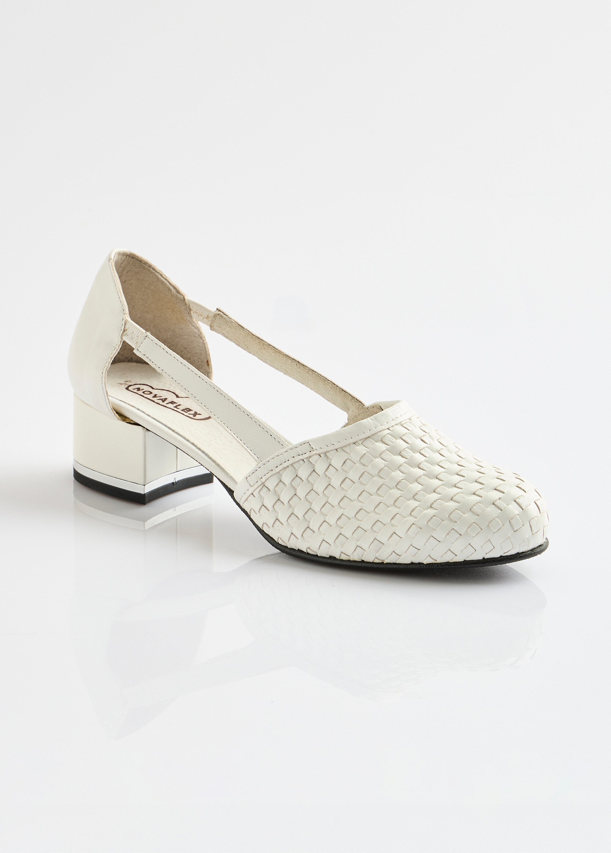 Escarpins à talon cuir Femme Blanc ORNERA FA1