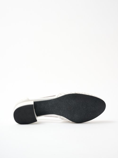 Escarpins à talon cuir Femme Blanc ORNERA UN1