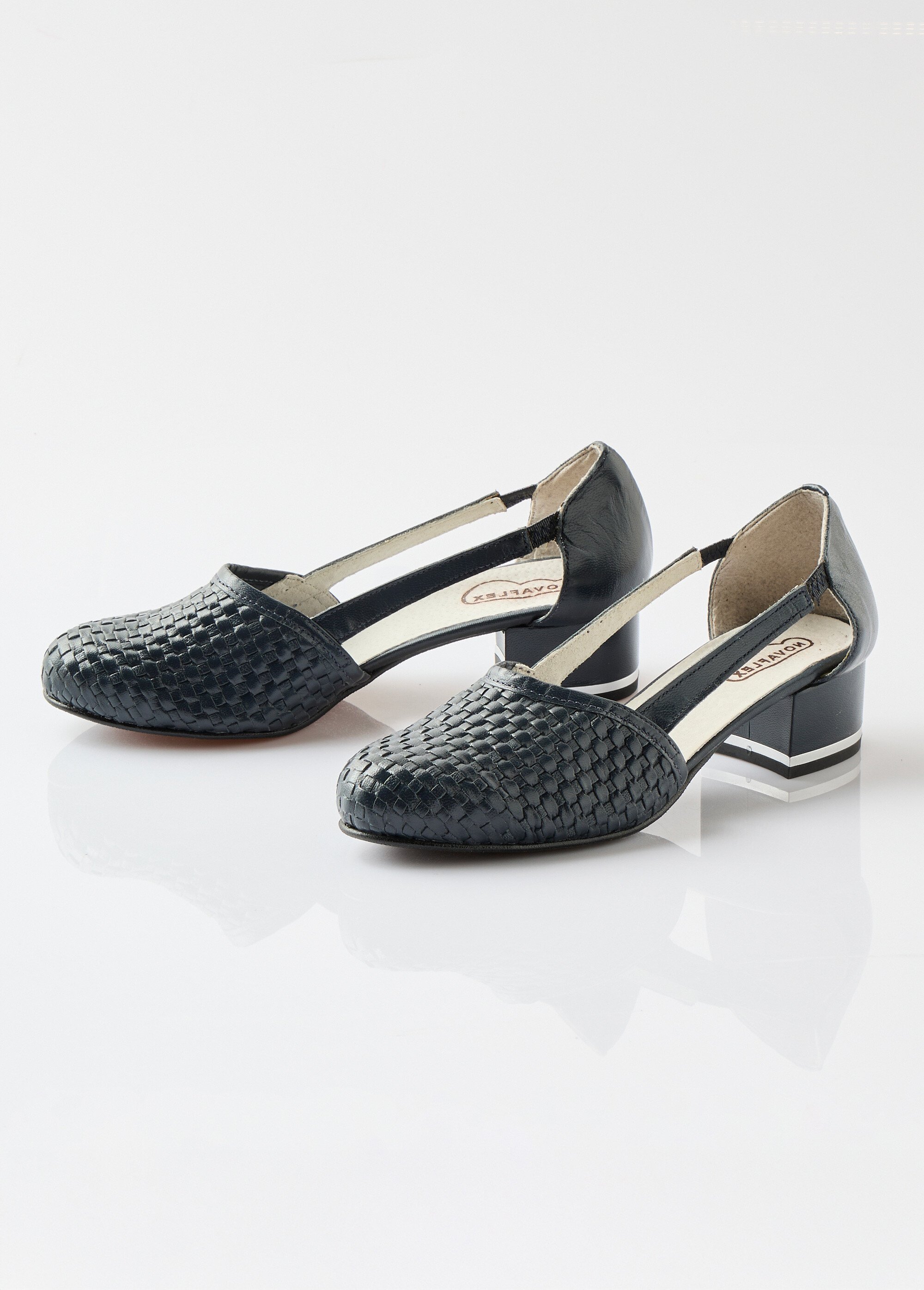 Escarpins à talon cuir Femme Bleu ORNERA DE1