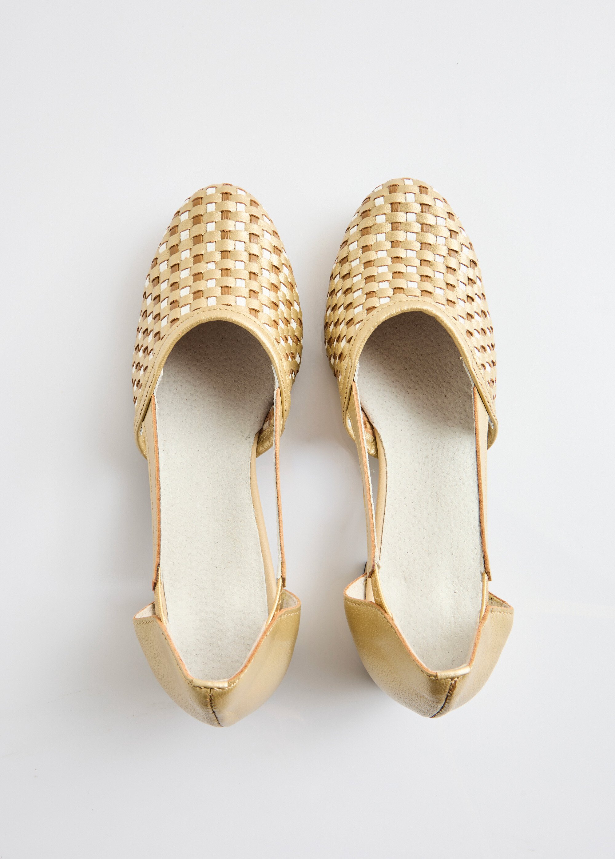 Escarpins à talon cuir Femme Beige ORNERA OV1