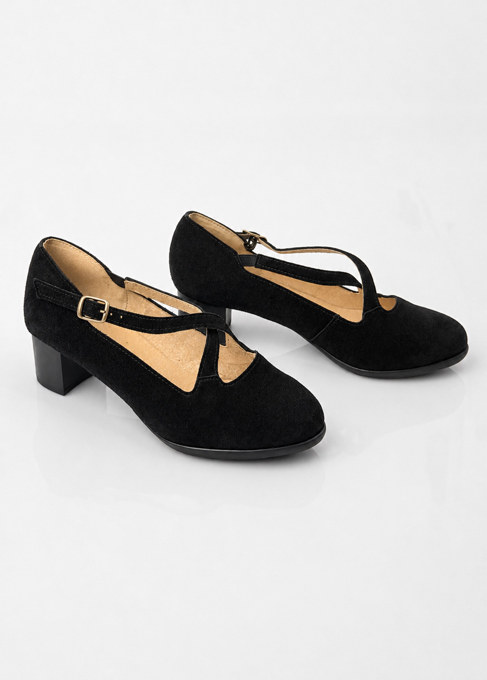 Escarpins à talons largeur confort cuir Femme Noir OBRIDGE DE1