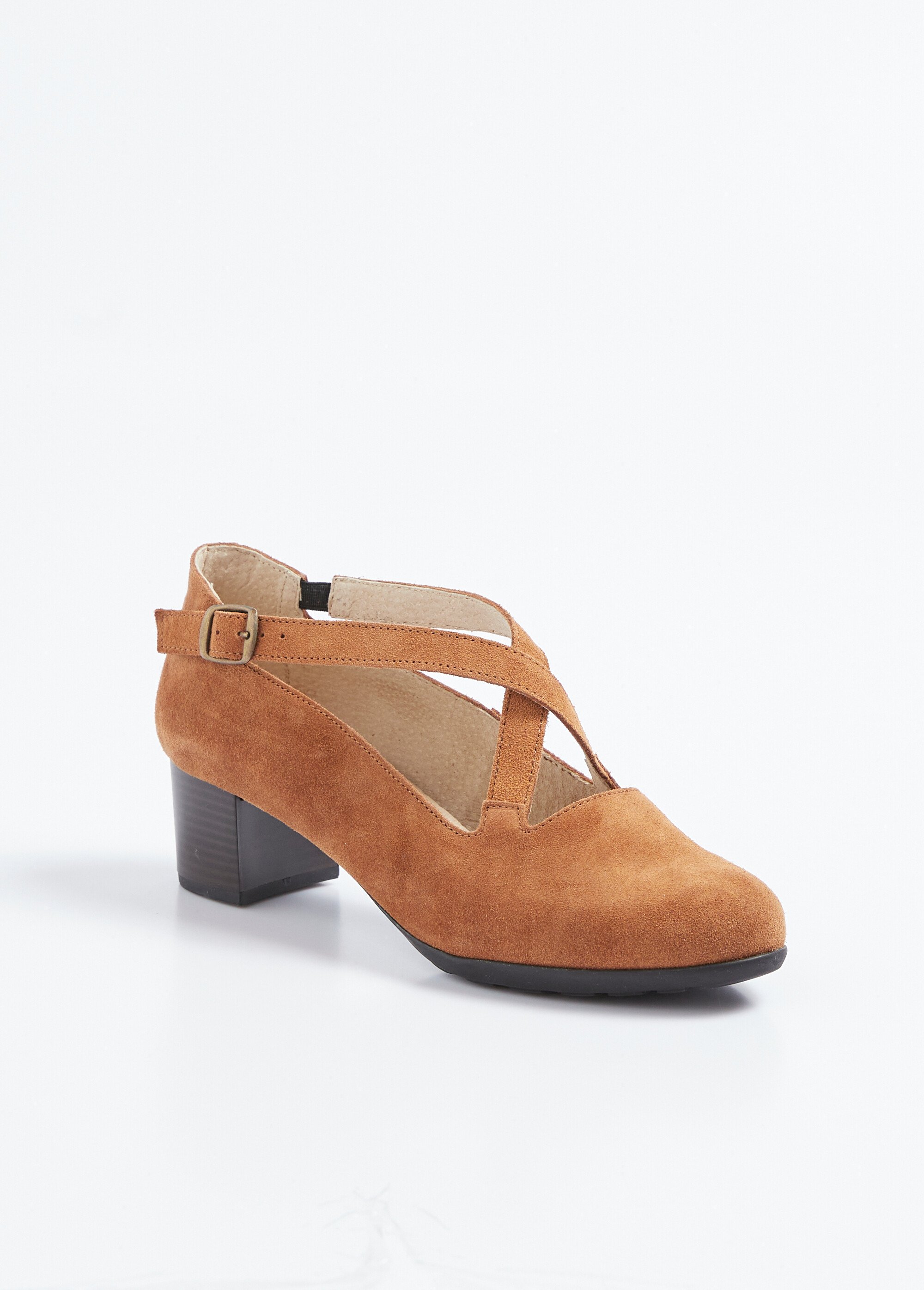 Escarpins à talons largeur confort cuir Femme Beige OBRIDGE FA1