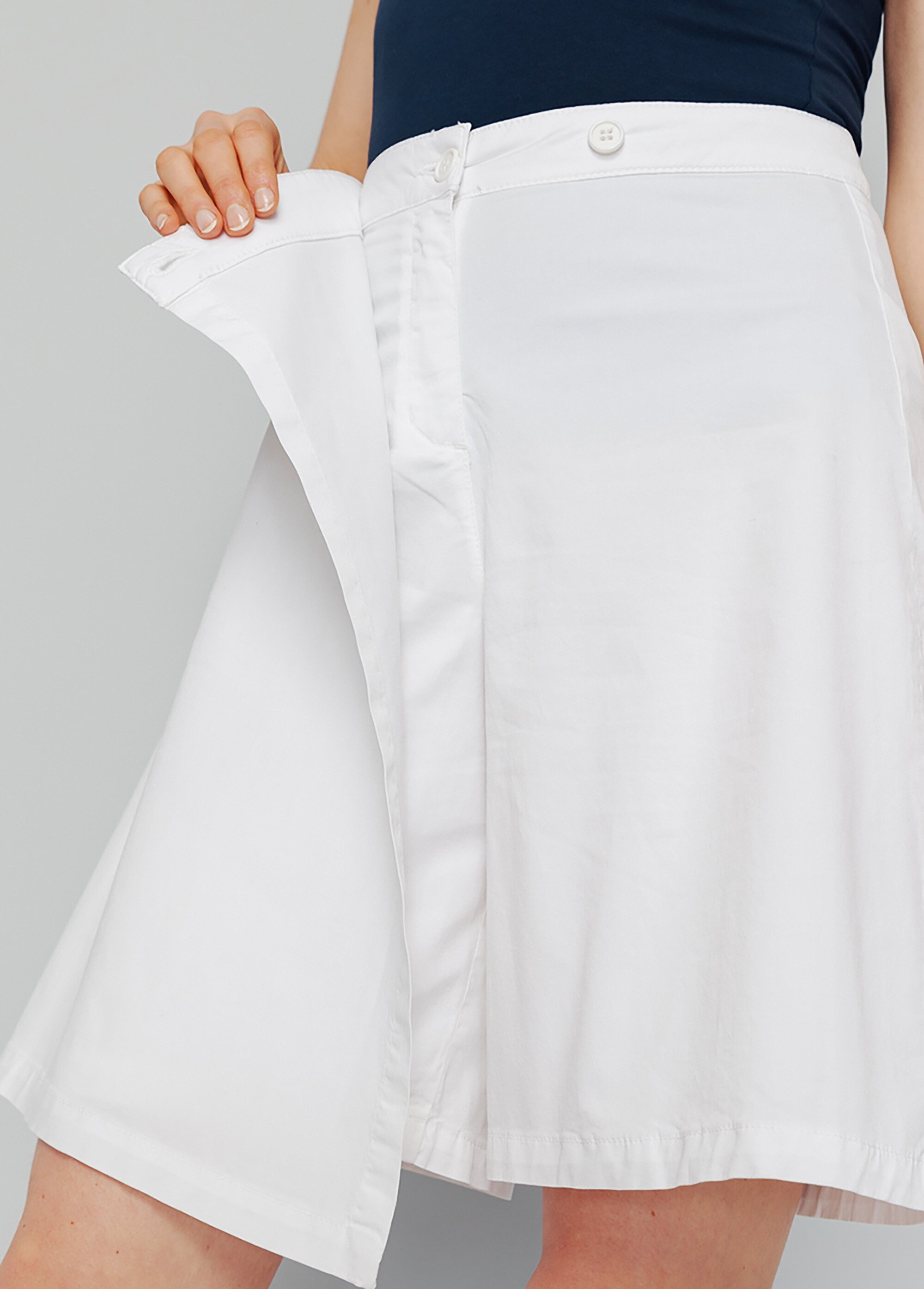 Jupe-short  tissu extensible Femme Blanc LILIANE DE2