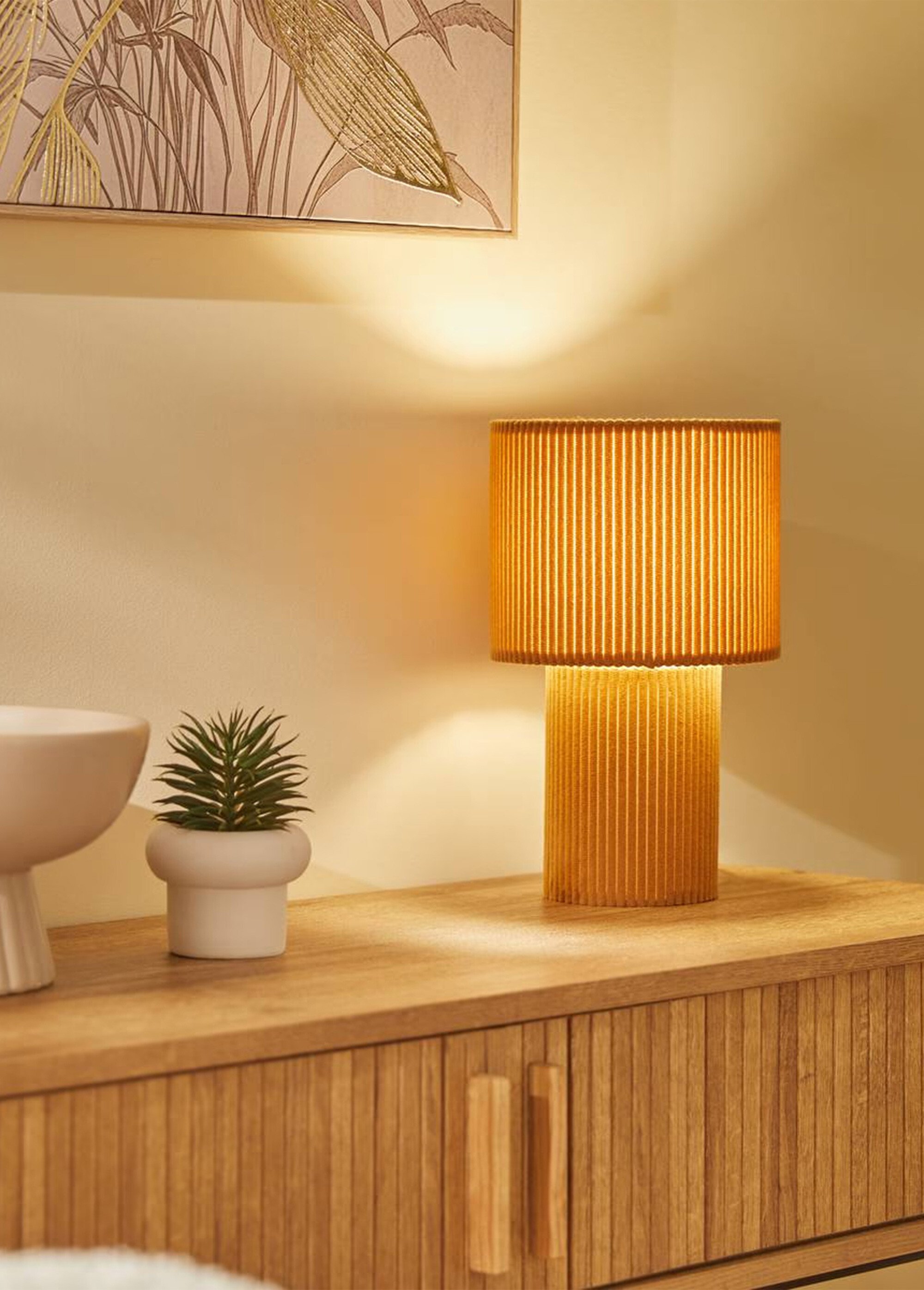 Lampe recouverte velours cotelé JOLINA MARRON JJA-213761C SI1