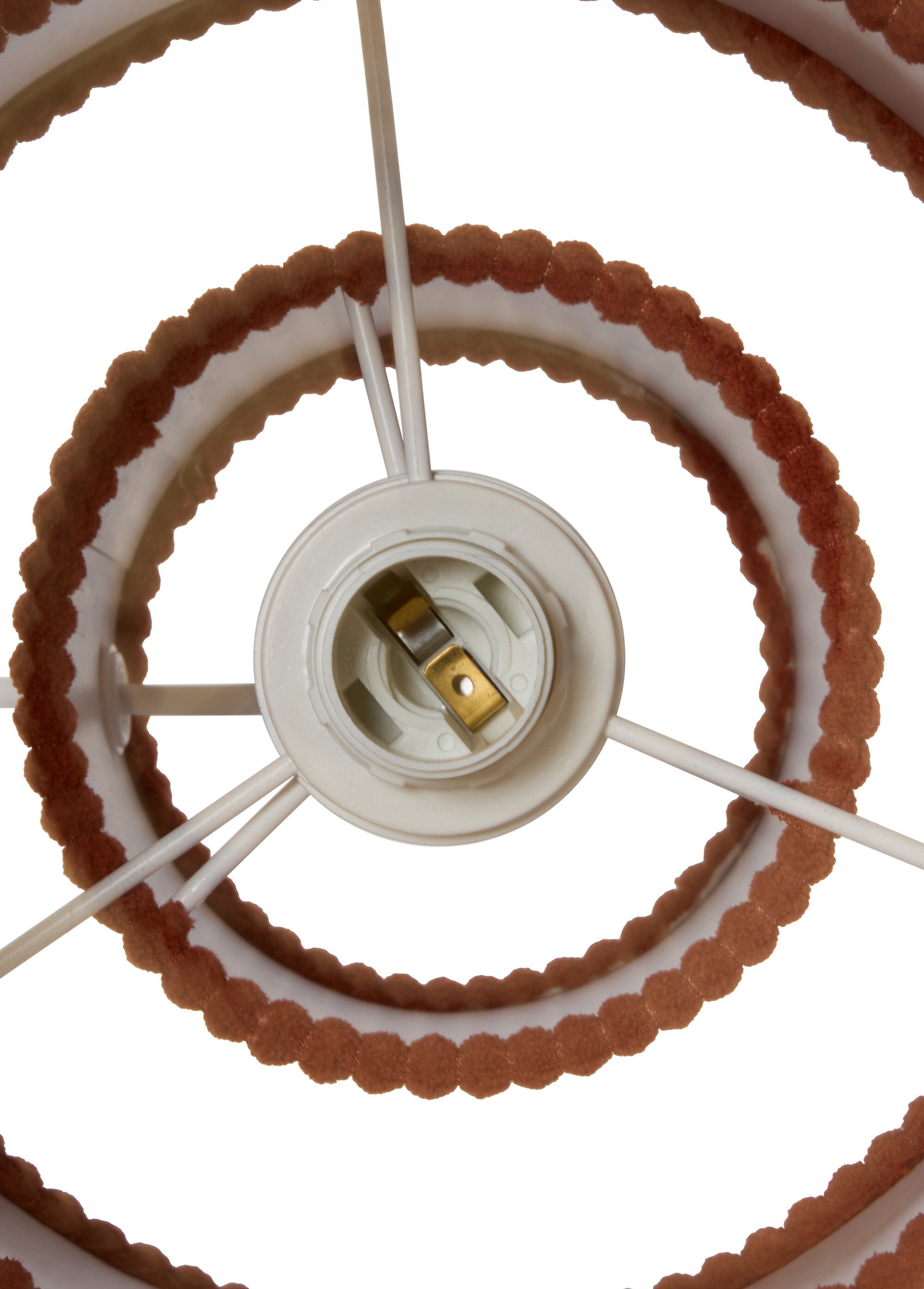Lampe recouverte velours cotelé JOLINA ORANGE JJA-213761C DE3