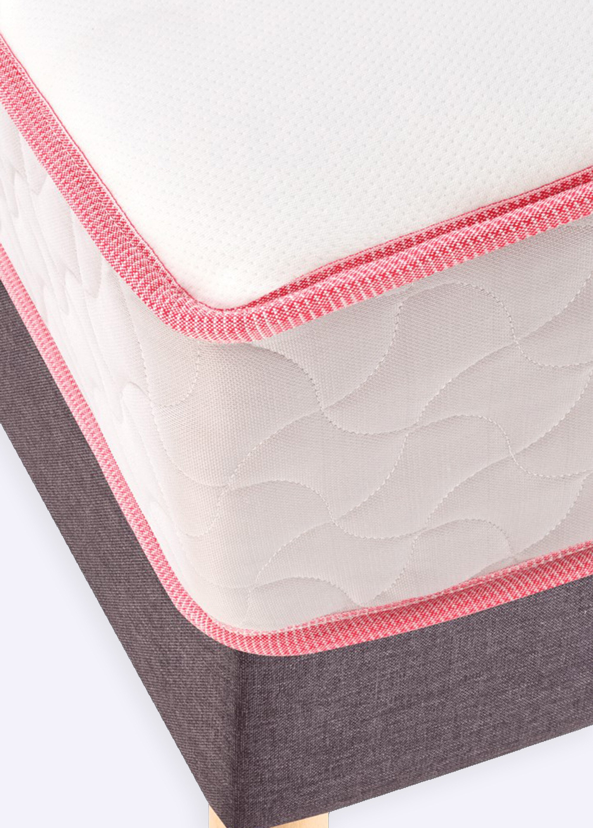 Matelas à ressorts ferme anti acariens, haut. 14cm BLANC MER-DU-MATIN DE5