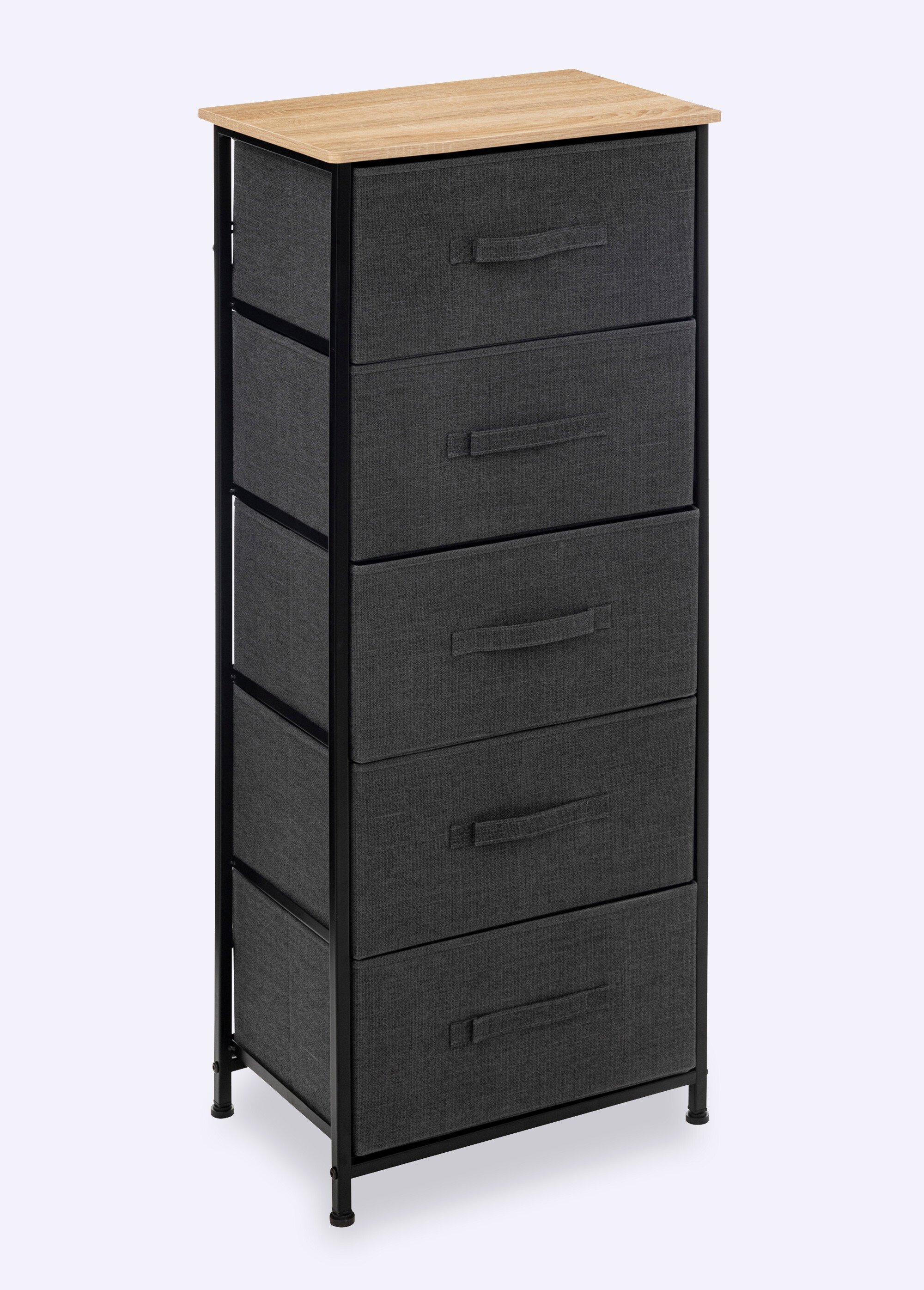 Meuble haut avec 5 tiroirs tissu GRIS JJA-193571 FA1