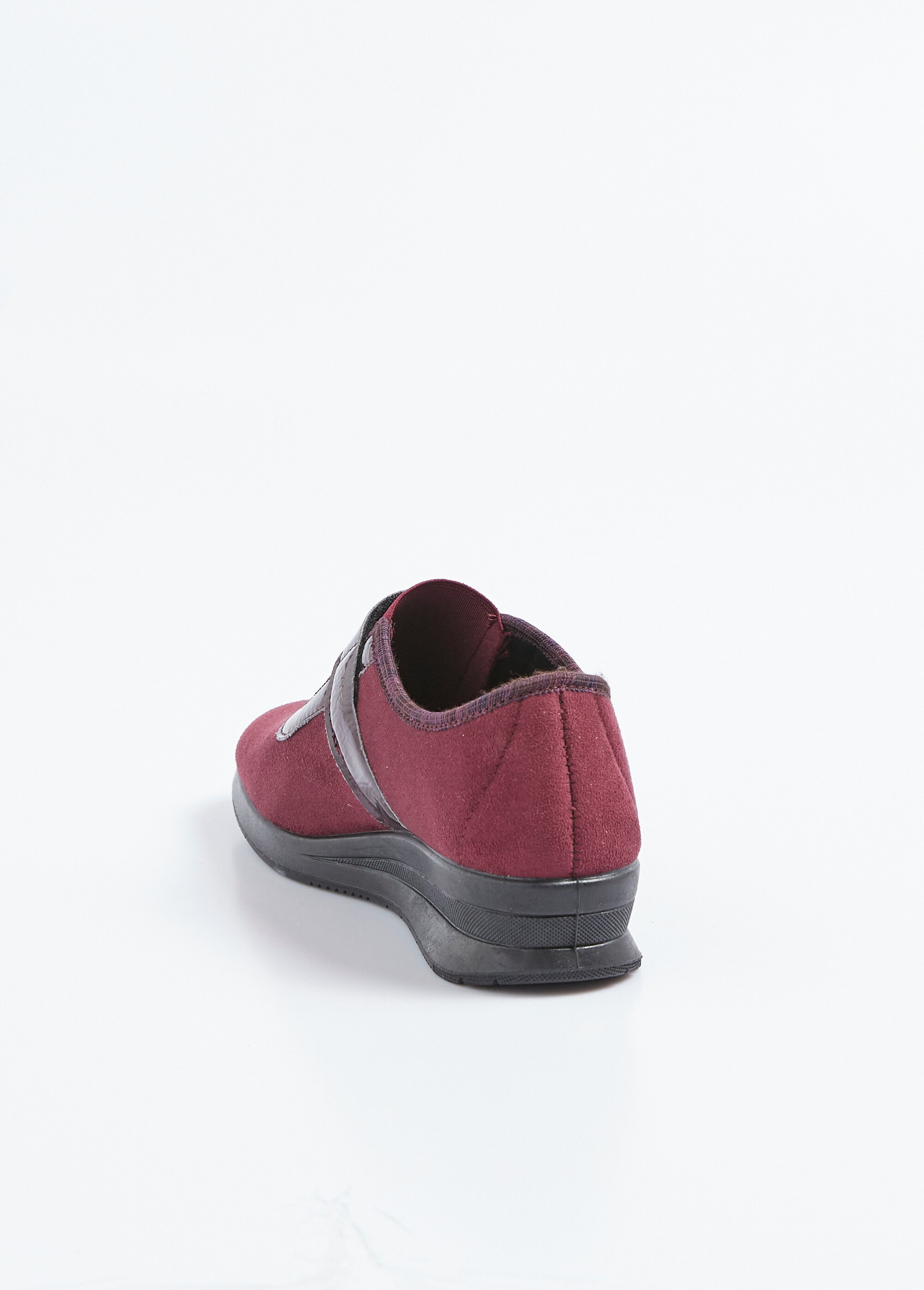 Mocassin élastiqués scratchés largeur confort emboîtants Femme Rouge ODILIQUE DO1