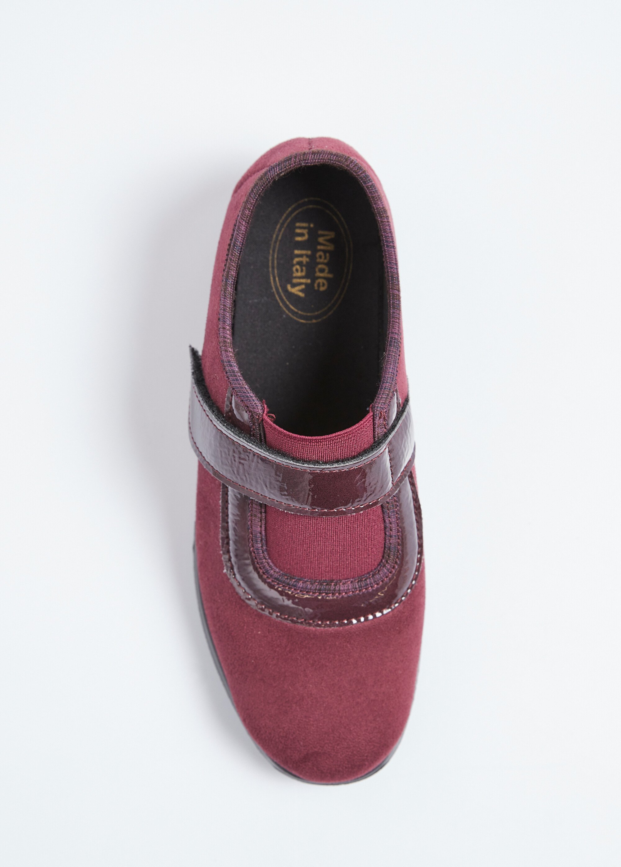 Mocassin élastiqués scratchés largeur confort emboîtants Femme Rouge ODILIQUE OV1