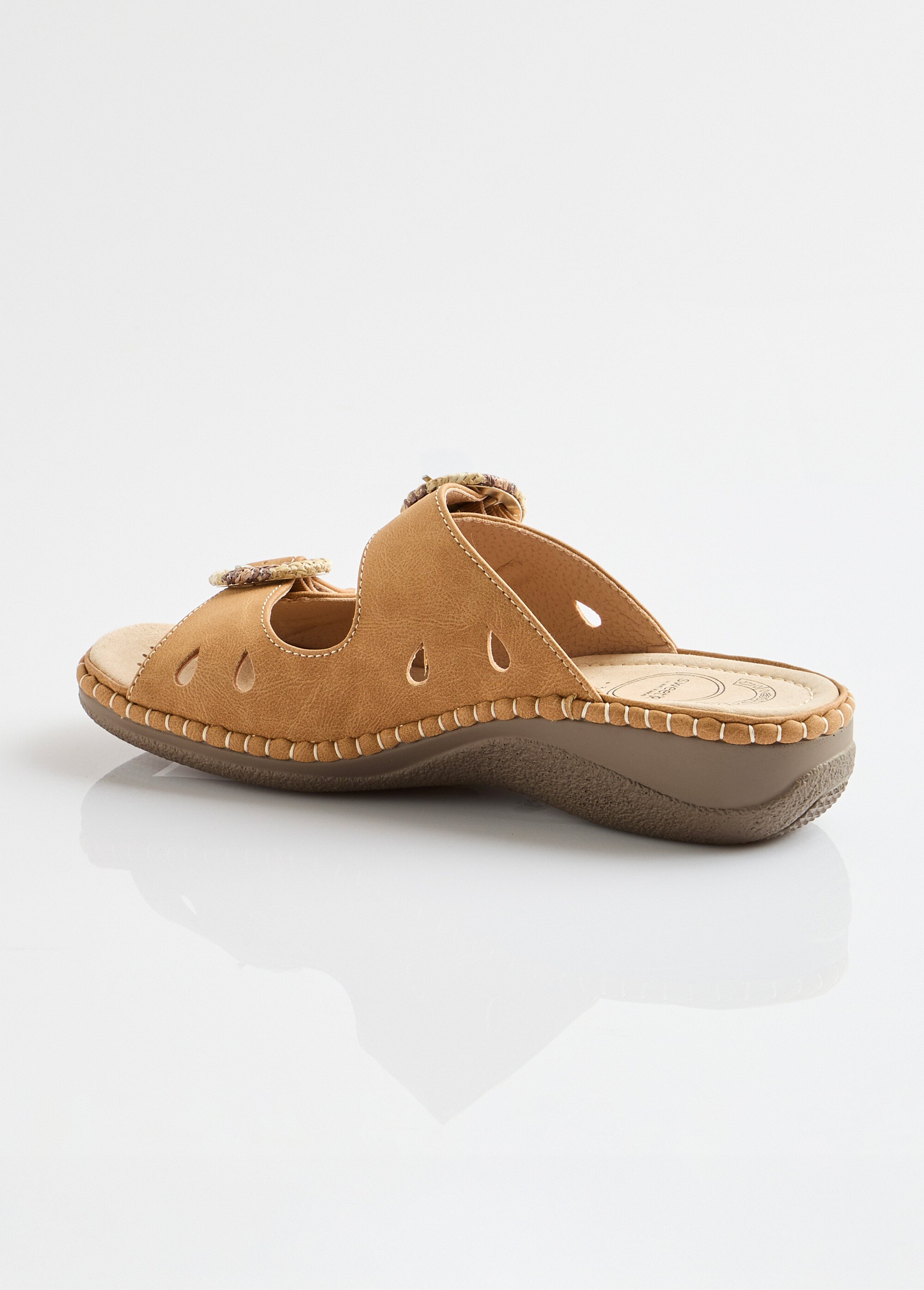 Mules à boucles largeur confort Femme Marron OPENFIELD DO1