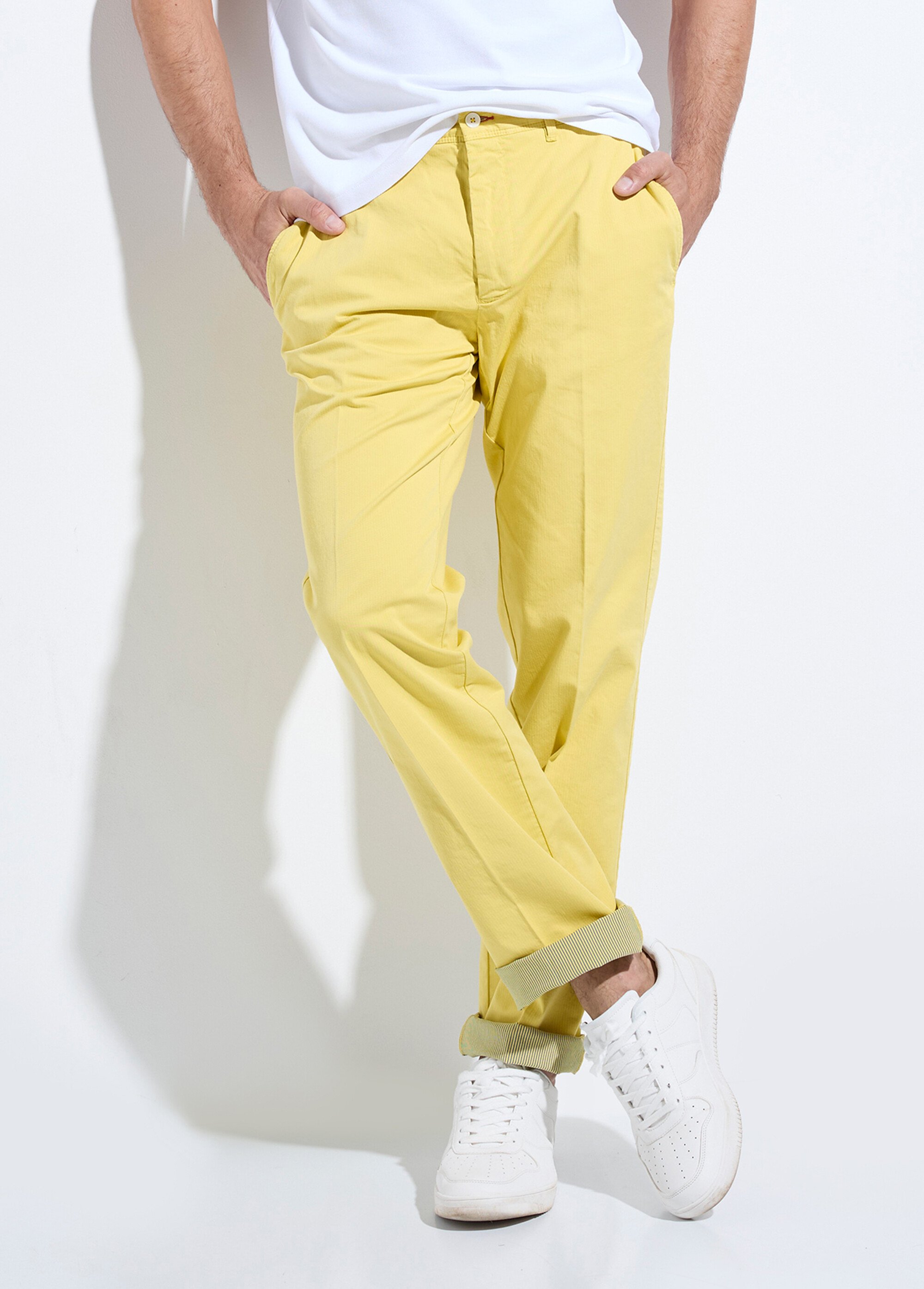 Afibel Pantalon Coupe Chino Homme Pantalon Chino Avec Envers Fines