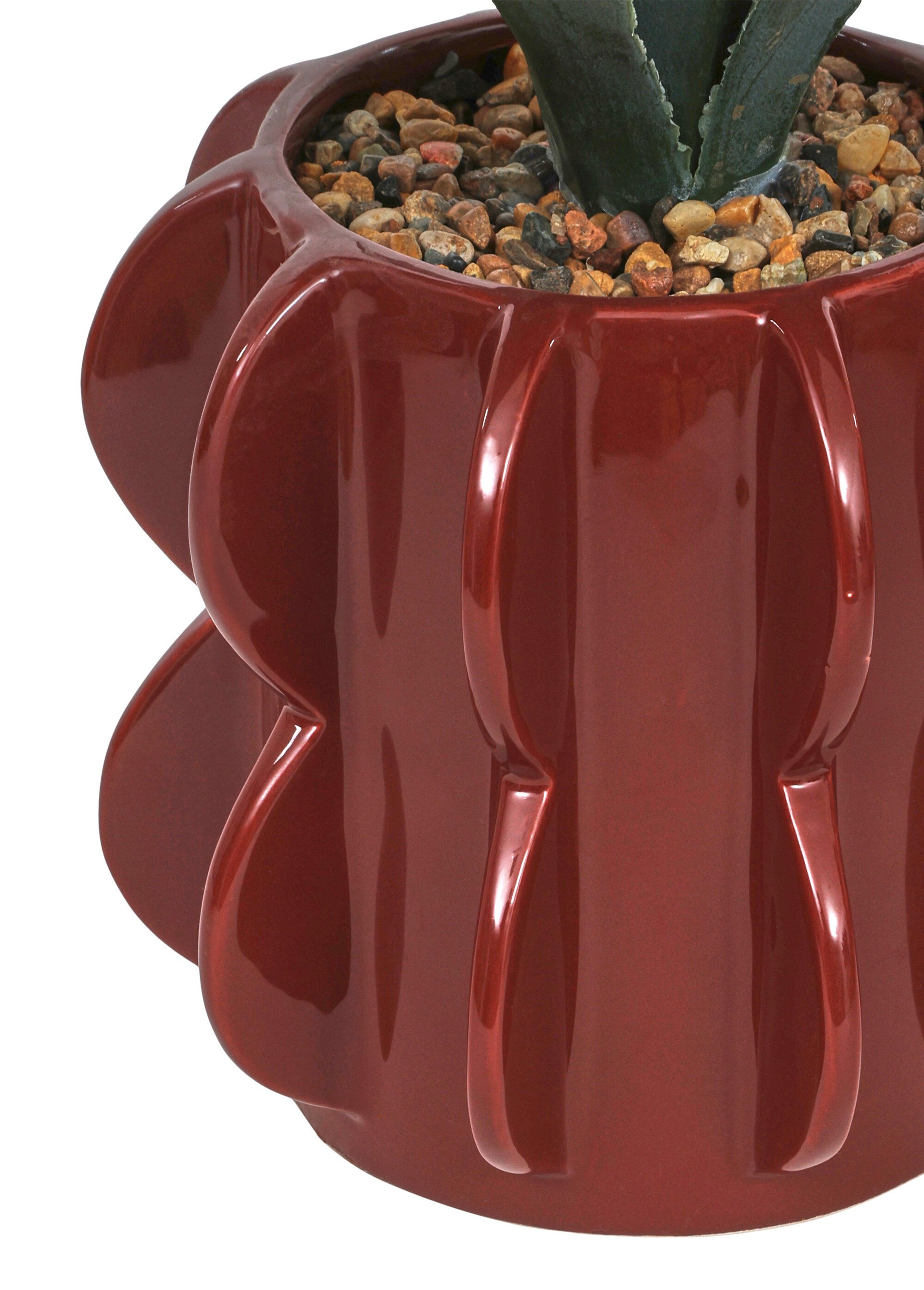 Plante artificielle pot céramique HOMY Orange JJA-218930 DE1
