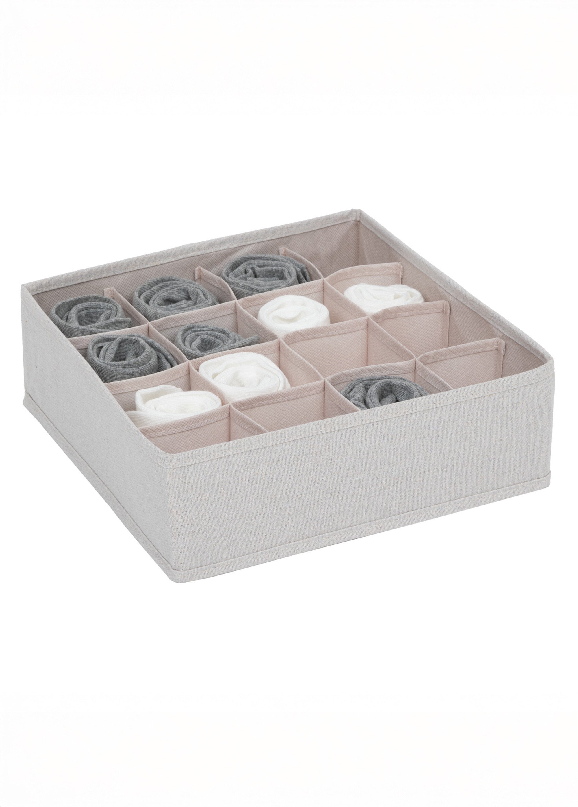 Rangement tiroirs 16 compartiments Beige JJA-209327 DE1