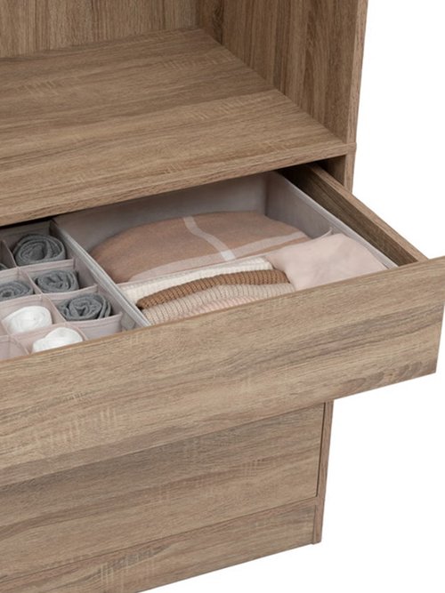 Rangement tiroirs 2 grands compartiments Beige JJA-203159 SI2