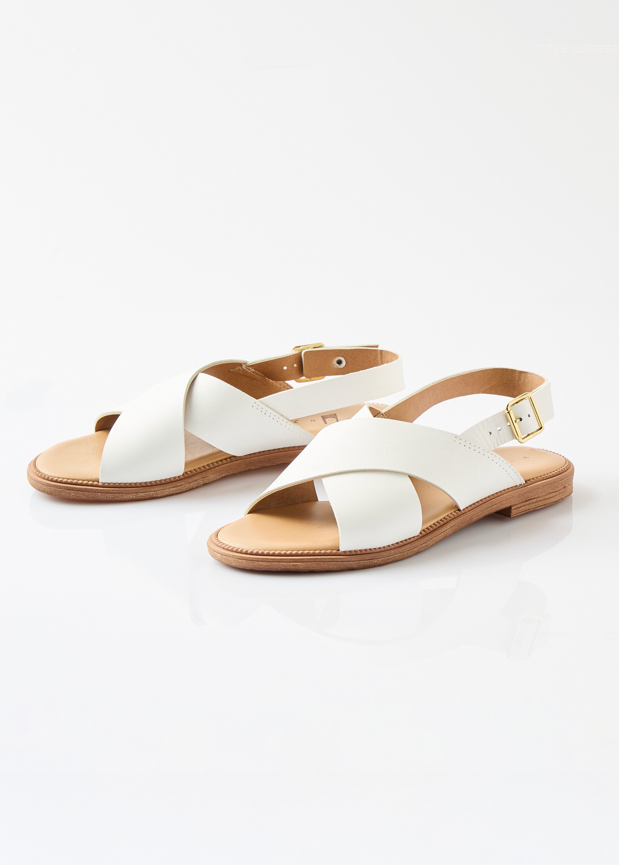 Sandales plates brides croisées