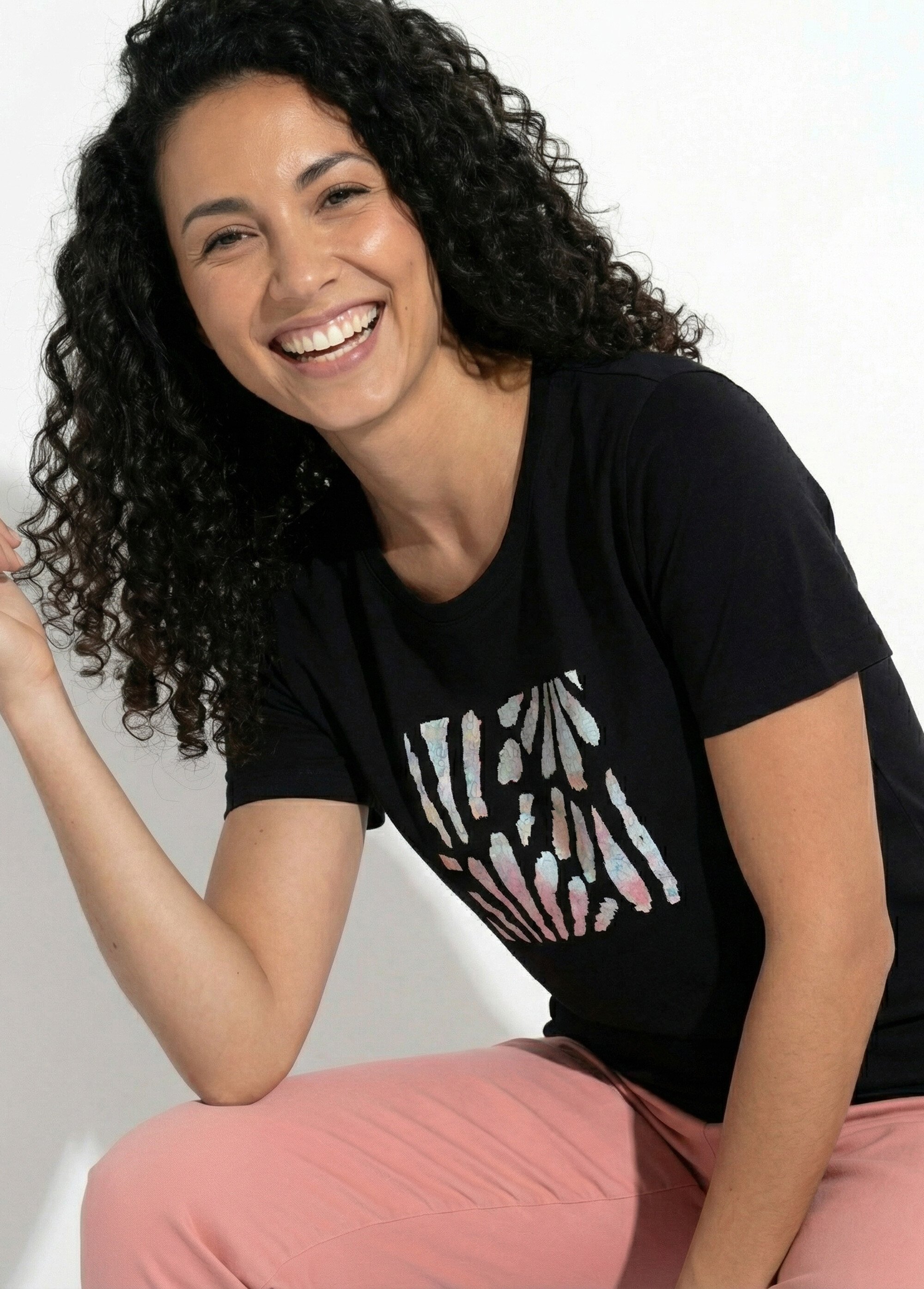 T-shirt manches courtes motif graphique