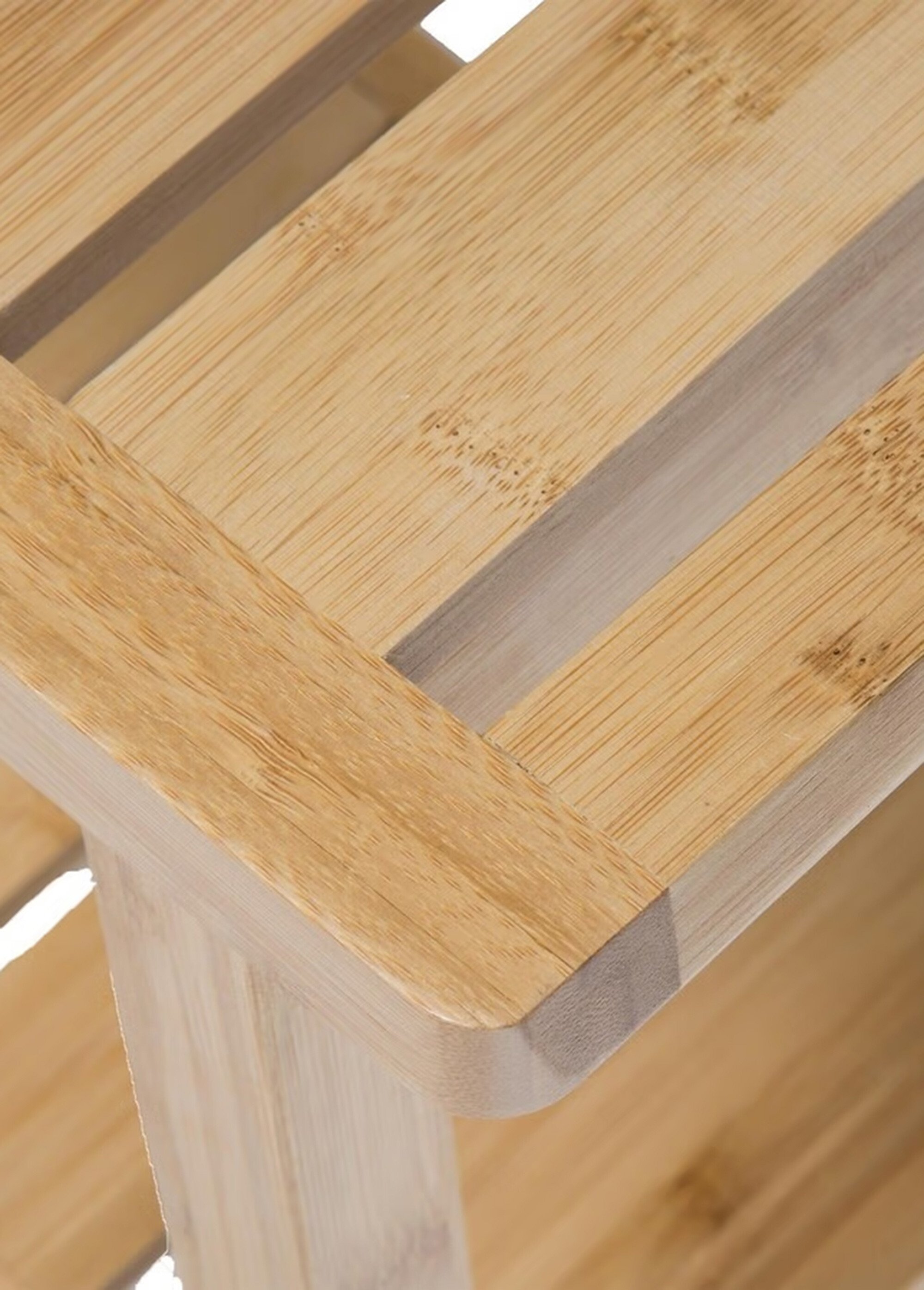 Tabouret de salle de bain en bambou