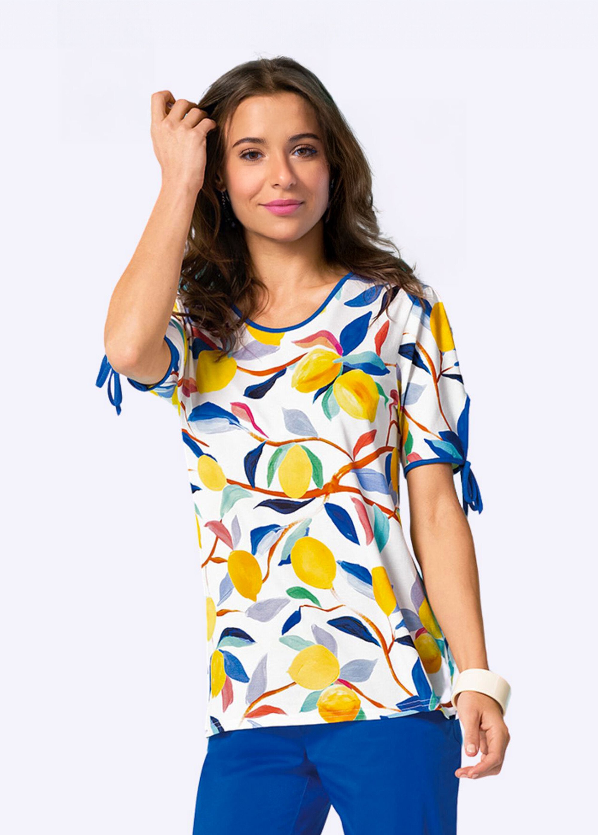 Tee-shirt imprimé détails nouettes