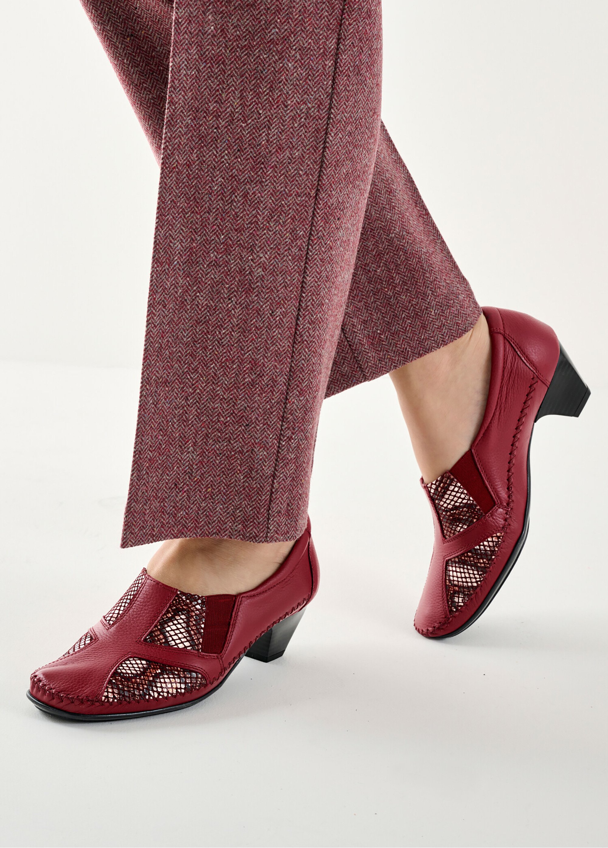 Escarpins montage intégral pieds sensibles Femme Rouge OSTENDE SF1