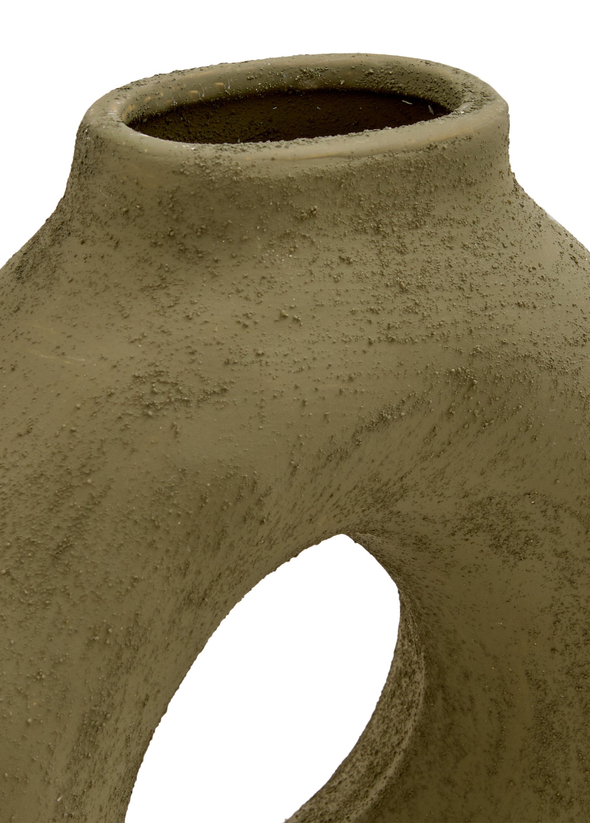 Vase en céramique brute BREA, foncé Vert JJA-218976 DE1