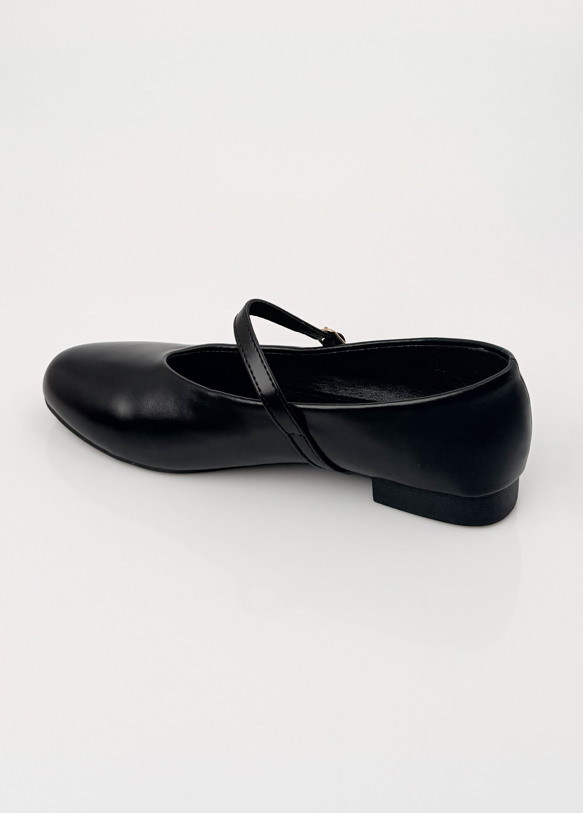 Ballerines style babies, simili cuir Femme Noir LBS-BYG1672 DO1