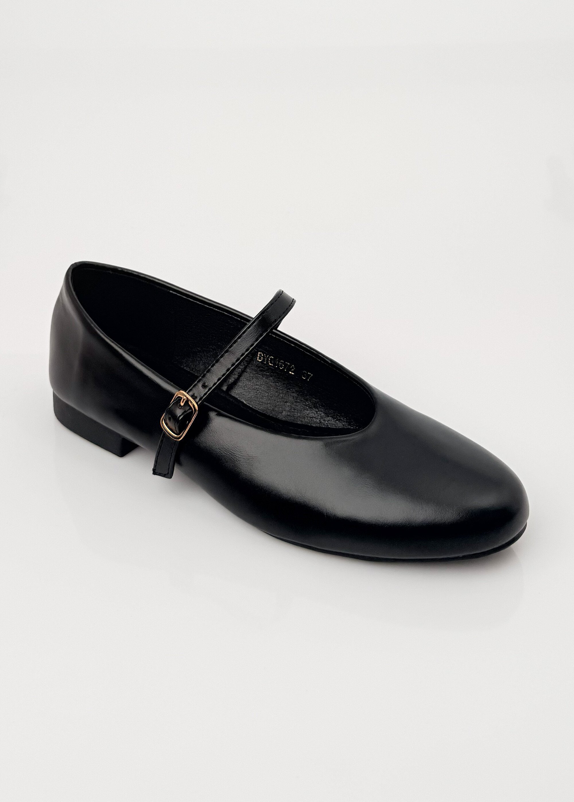Ballerines style babies, simili cuir Femme Noir LBS-BYG1672 FA1