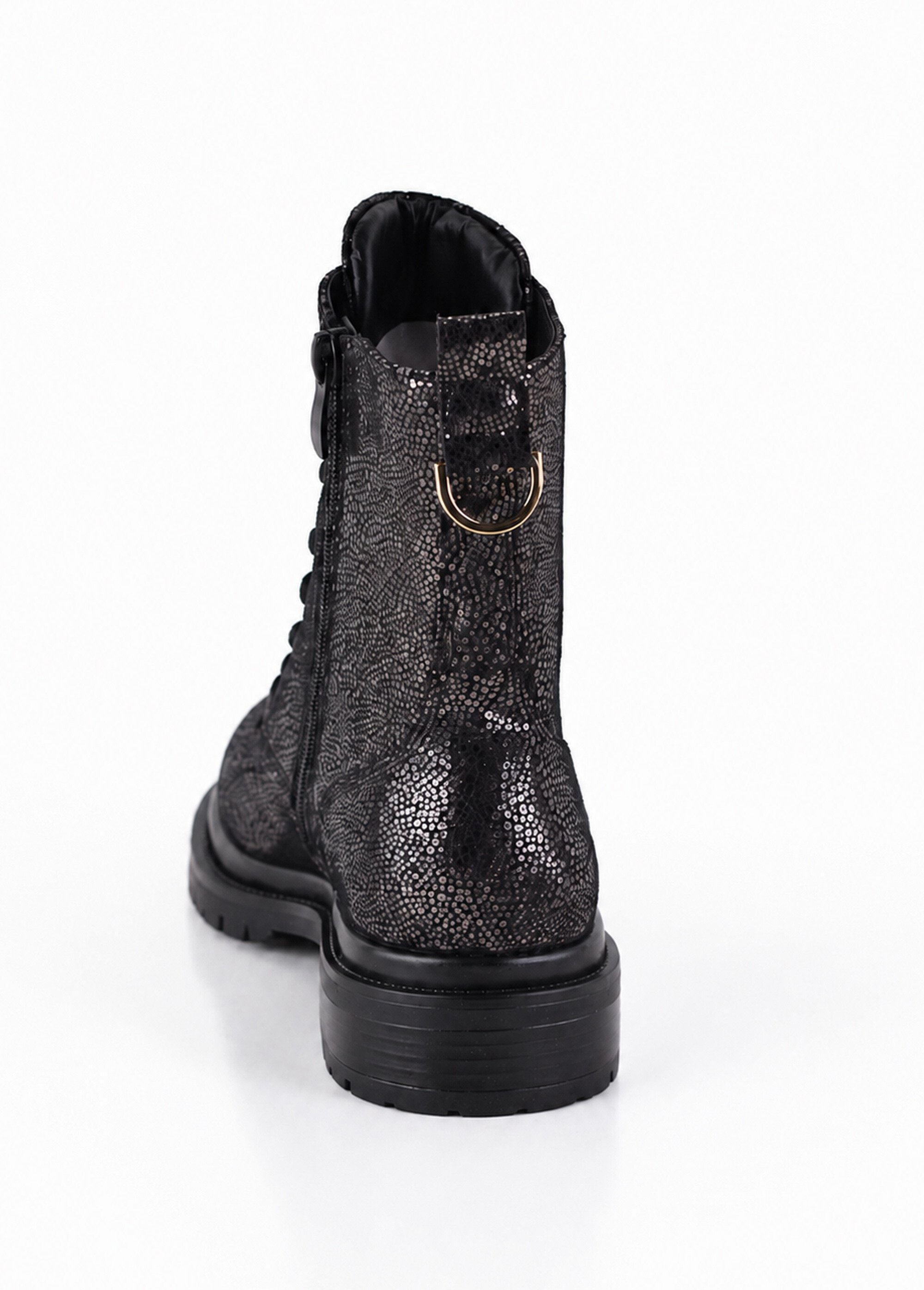 Bottines fantaisie style Combat boots Femme Noir JP-TDF5539 DO1