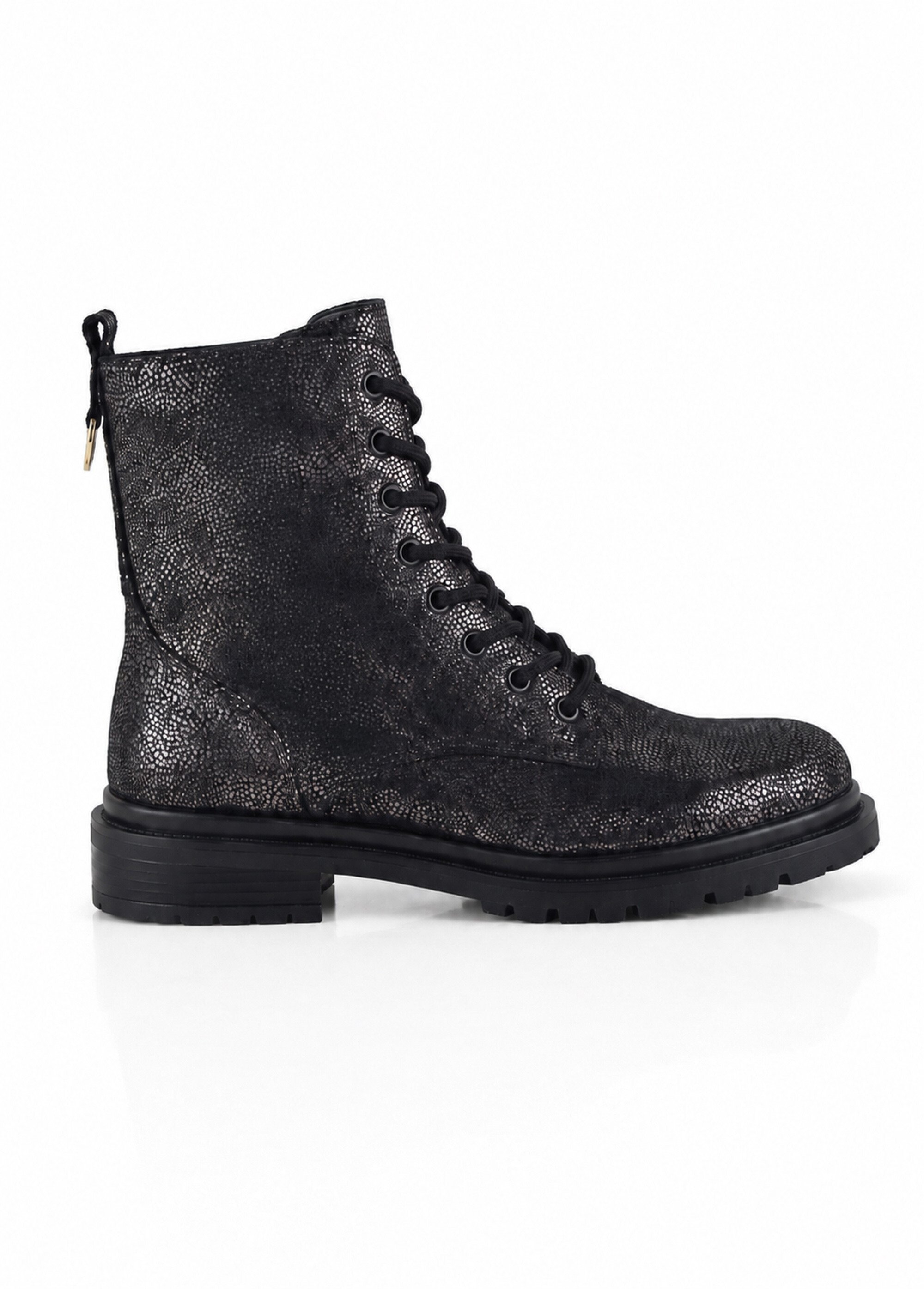 Bottines fantaisie style Combat boots Femme Noir JP-TDF5539 DR1