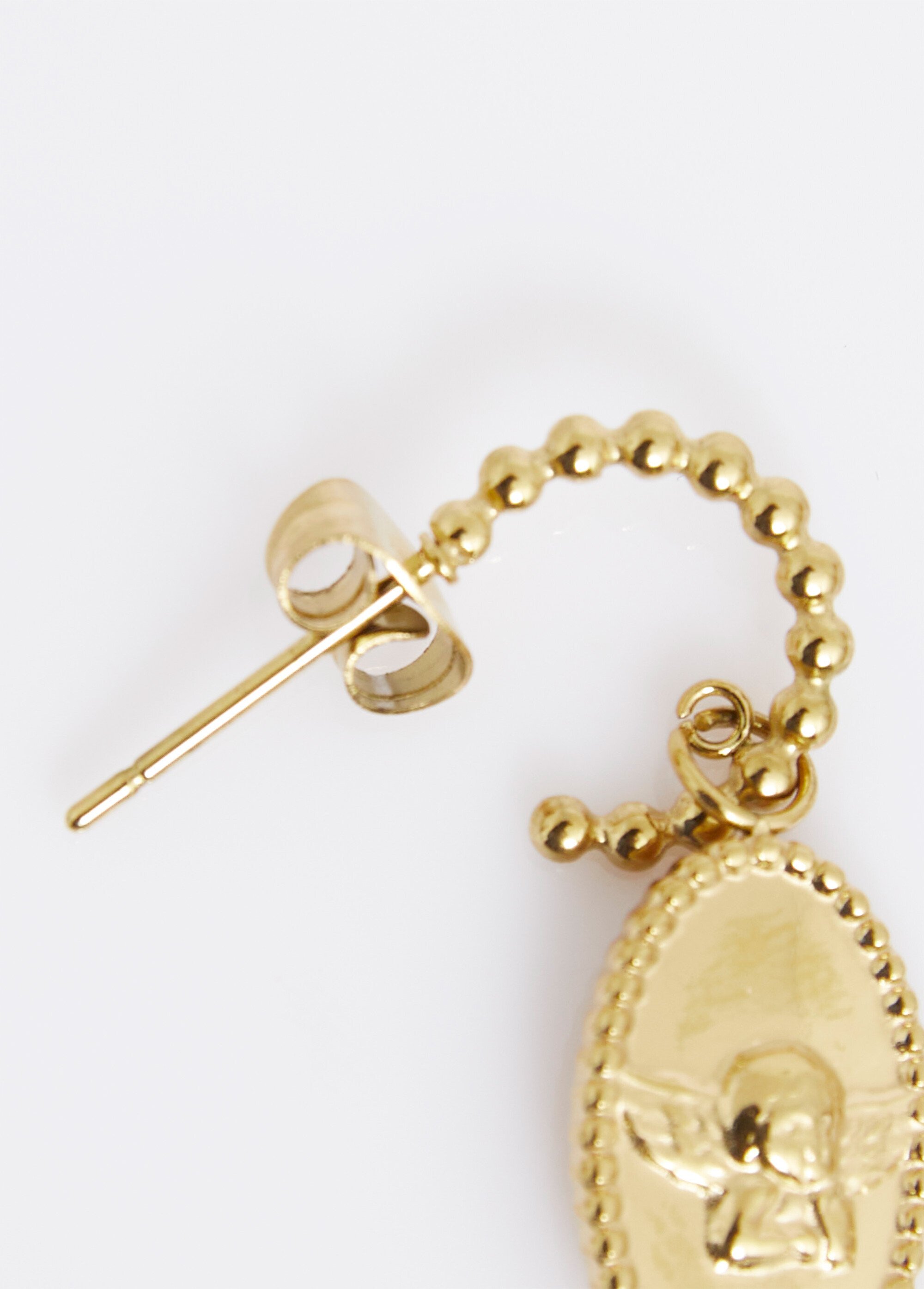 Boucles d'oreille ange acier inoxydable