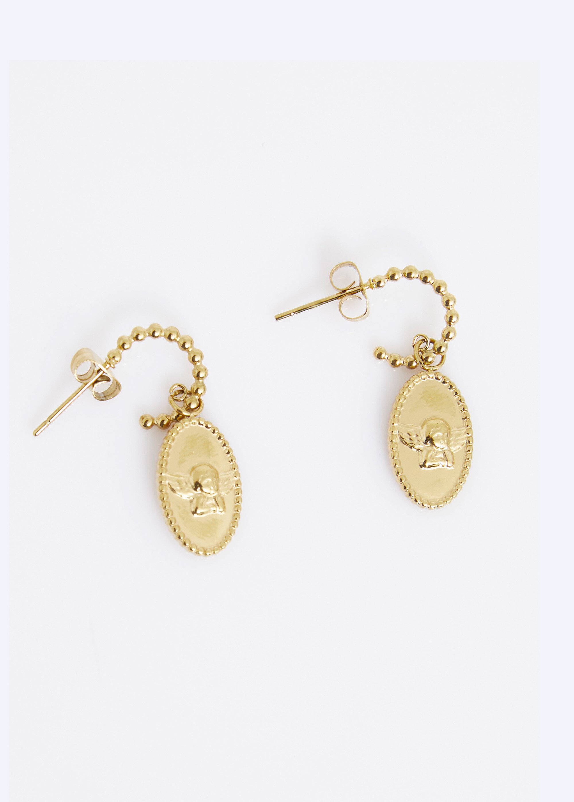 Boucles d'oreille ange acier inoxydable