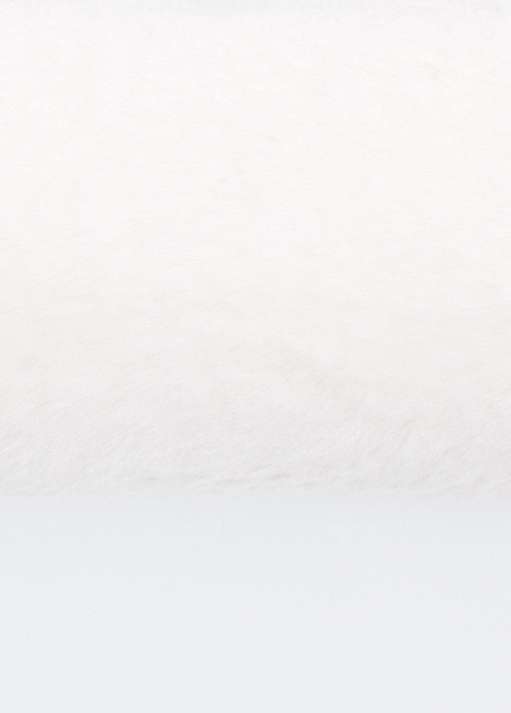 Boudin bas de porte en fausse fourrure Blanc KP-AAE824270 DE1