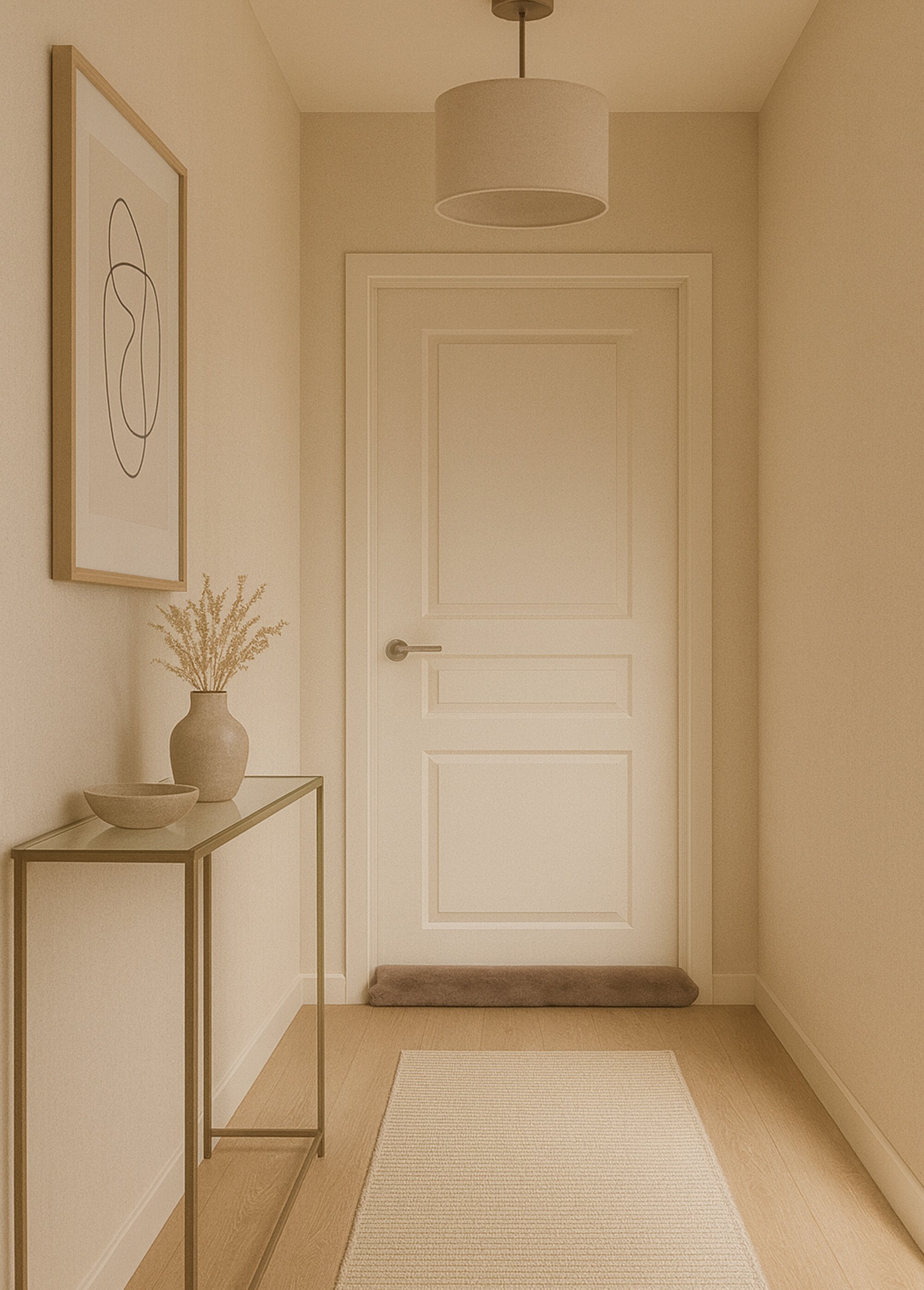 Boudin bas de porte en fausse fourrure Marron KP-AAE824270 SI1